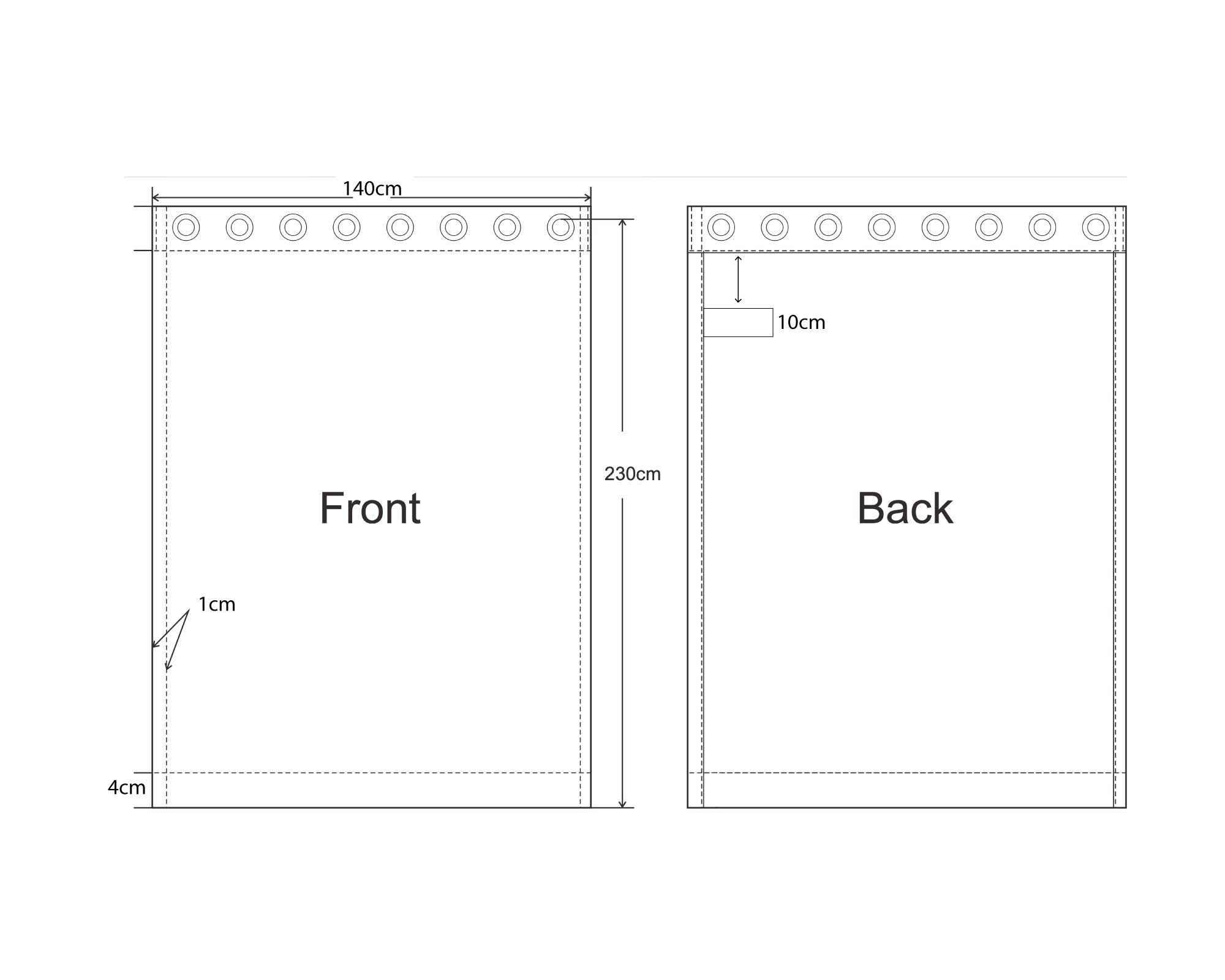 Set de cortinas Cotidiana marrón 140x230 cm-3