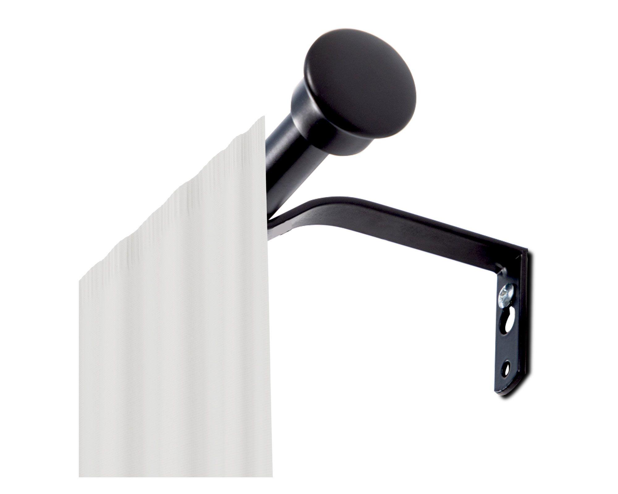 Barra cortina extensible 16/19 mm 120/210 cm negro Cotidiana-0