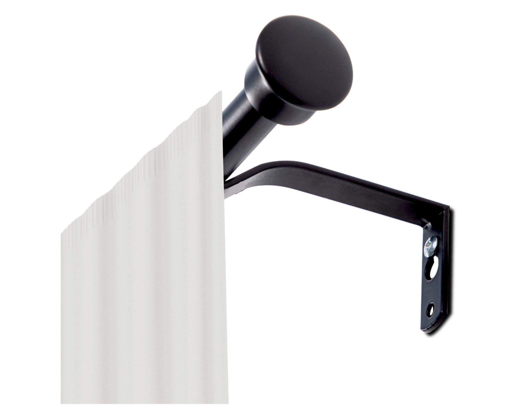 Barra cortina extensible 16/19 mm 120/210 cm negro Cotidiana-0