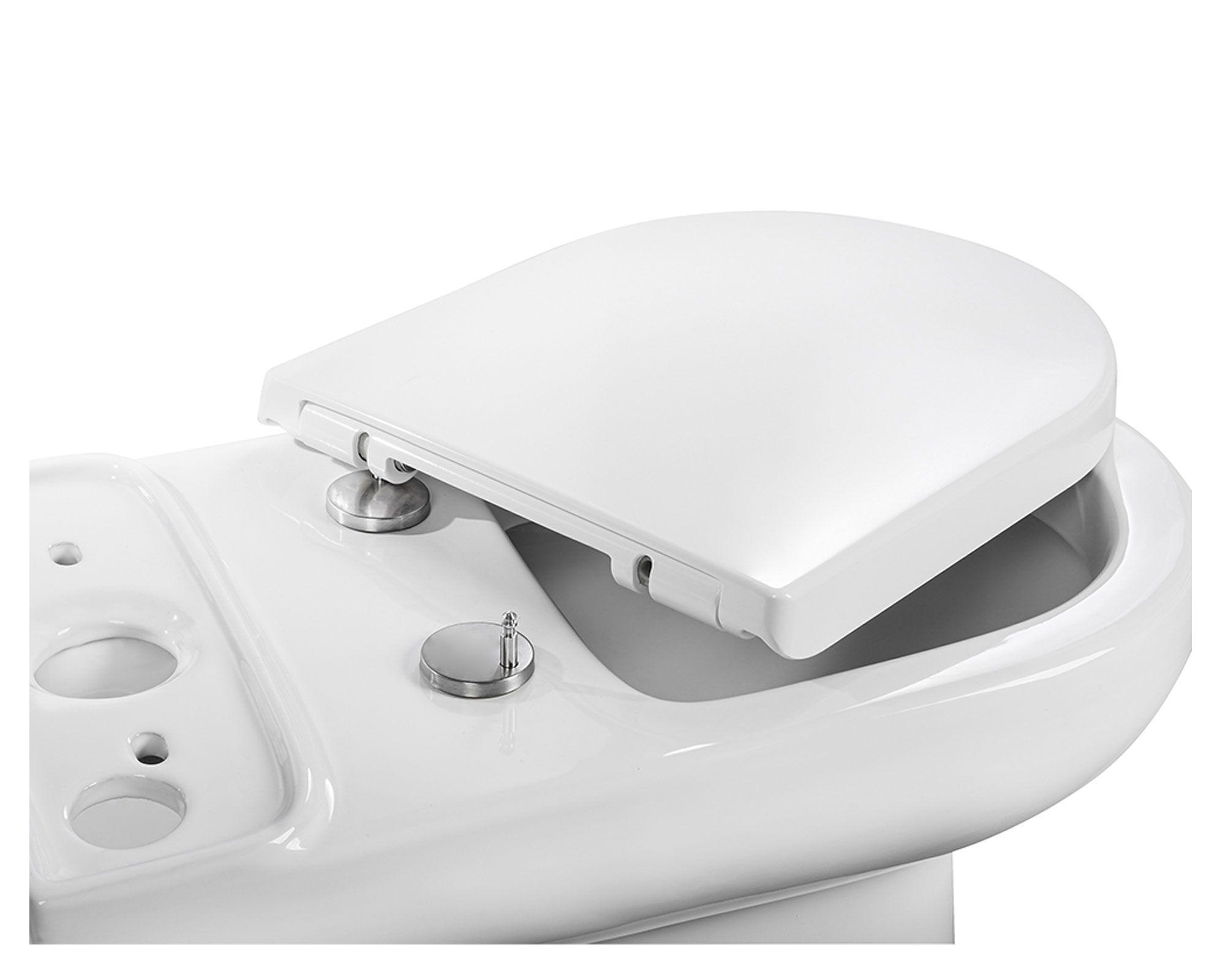 Asiento WC cierre suave Acros antibacterial blanco-2