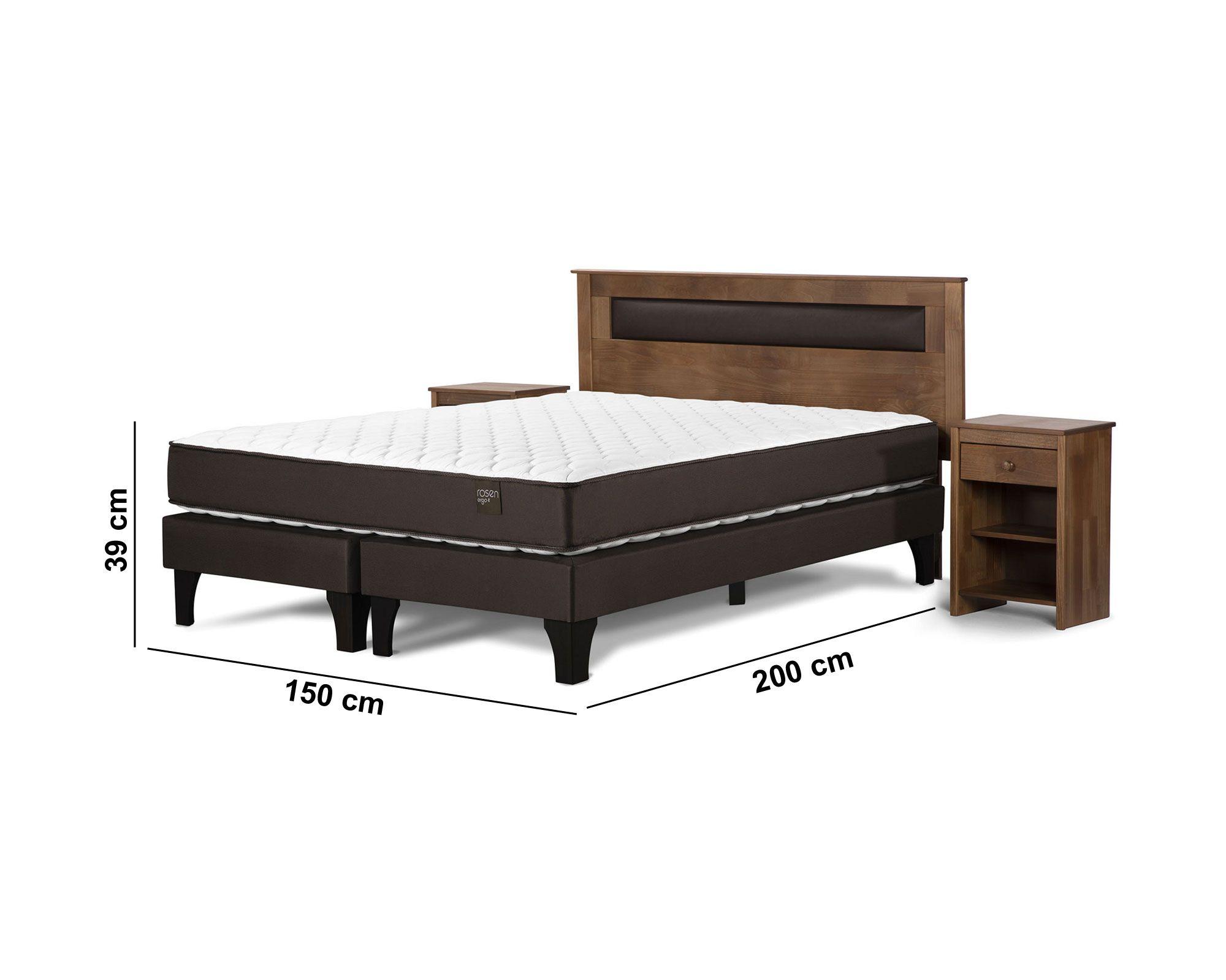 Cama europea 2 plazas base dividida Ergo T + set Ferrara Rosen-4