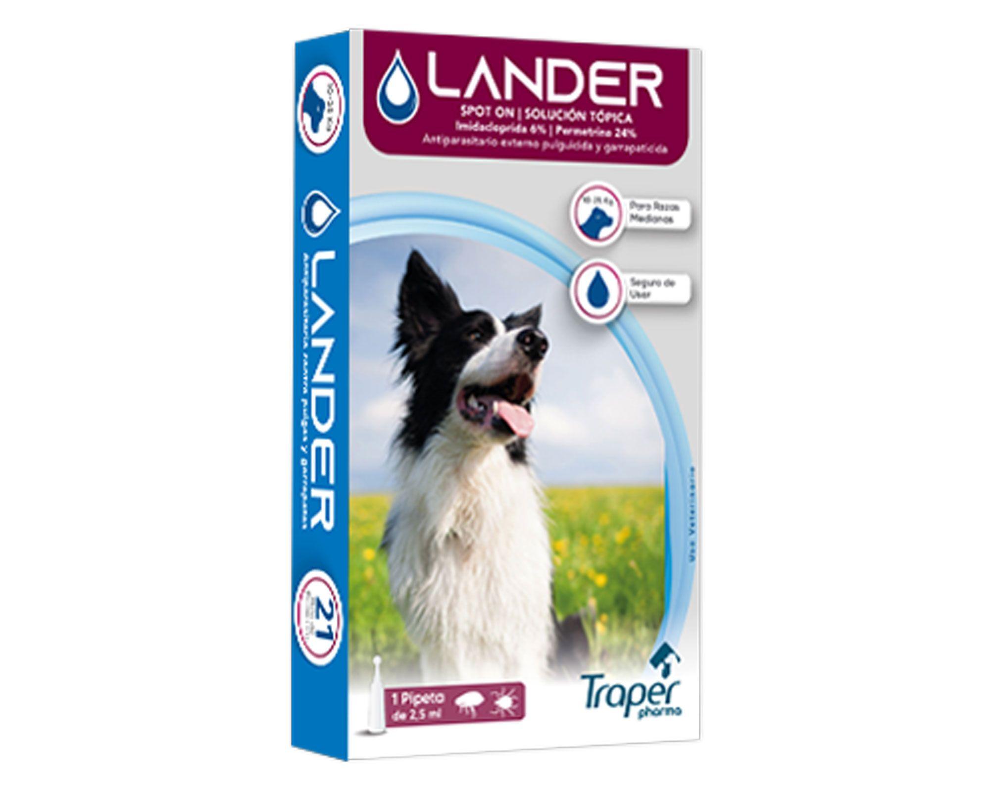 Antiparasitario Pipeta 10-25 kg Lander 2.5 ml-0