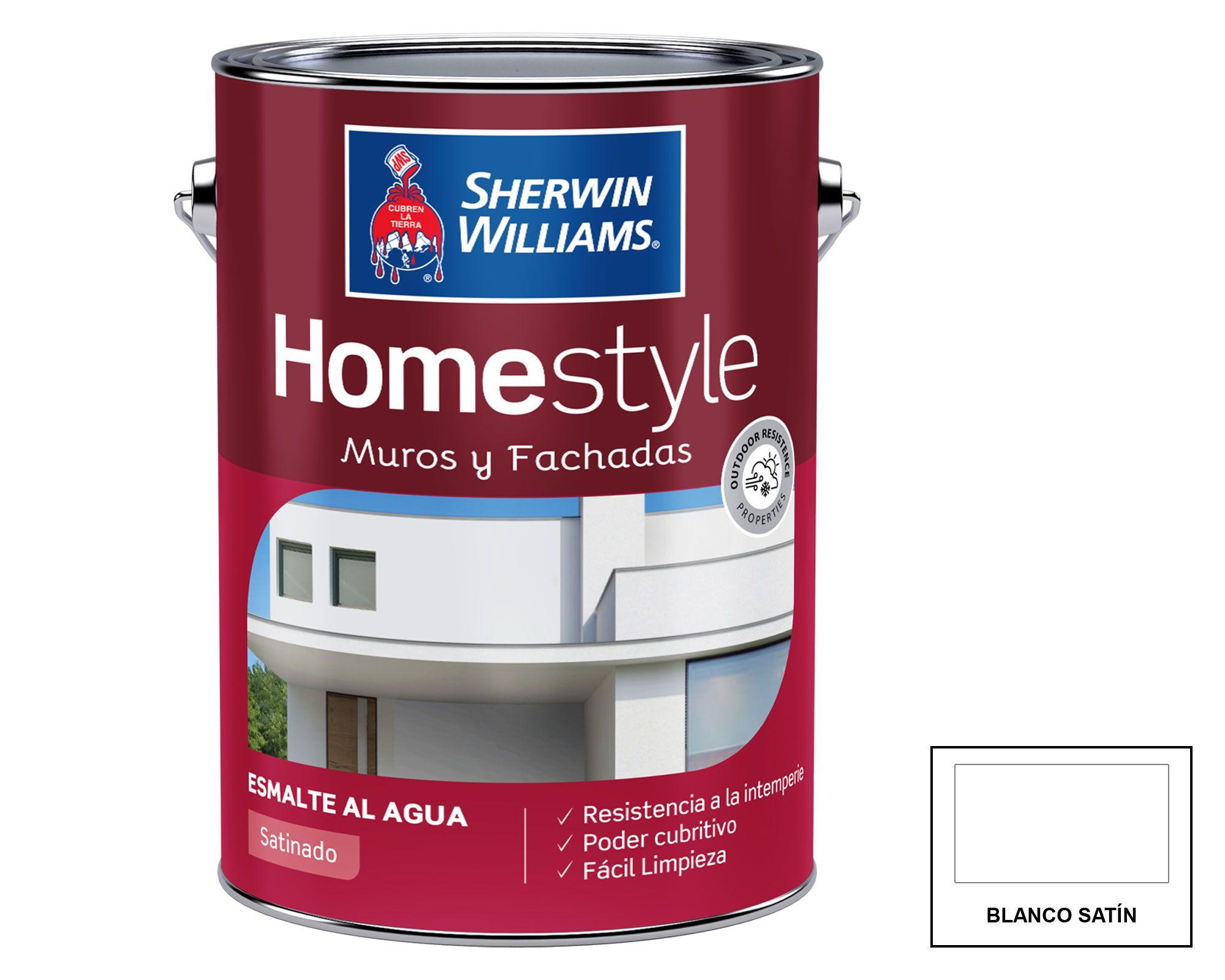 Esmalte al agua galón Home Style blanco fachada Sherwin Williams-0