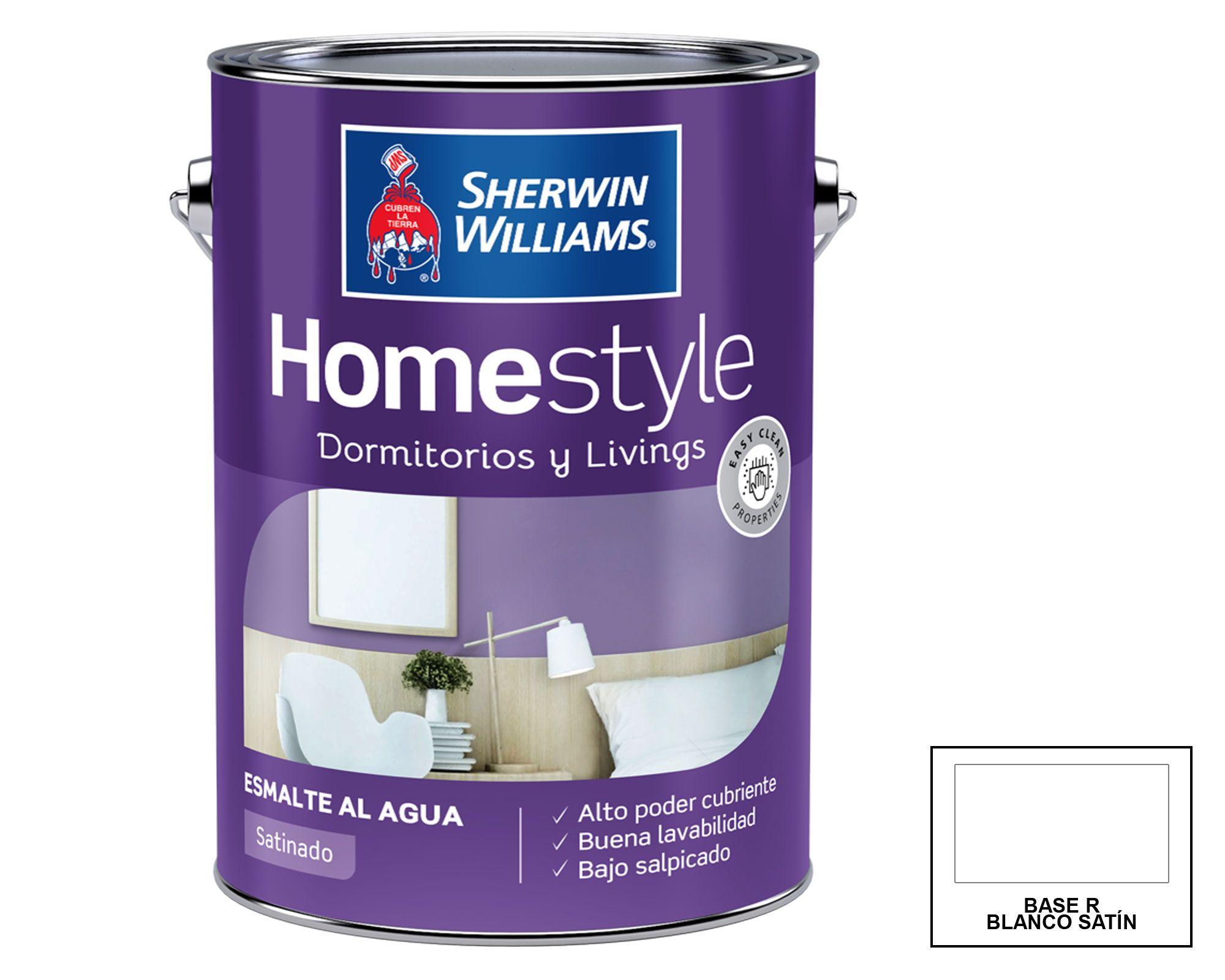Esmalte al agua galón Home Style Base R Satinado Sherwin Williams-0