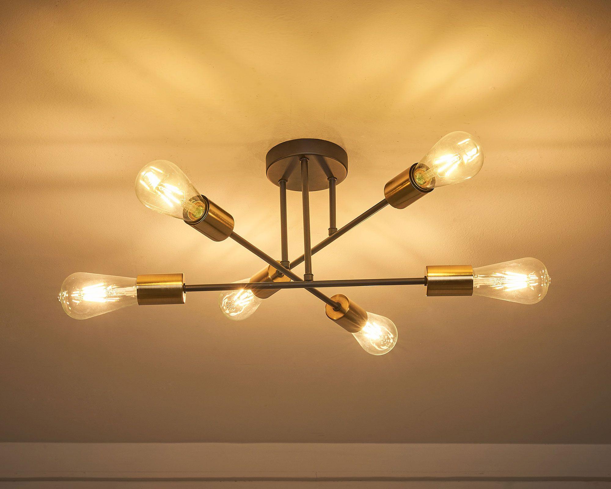 Lámpara techo Liezen E27 6L-3