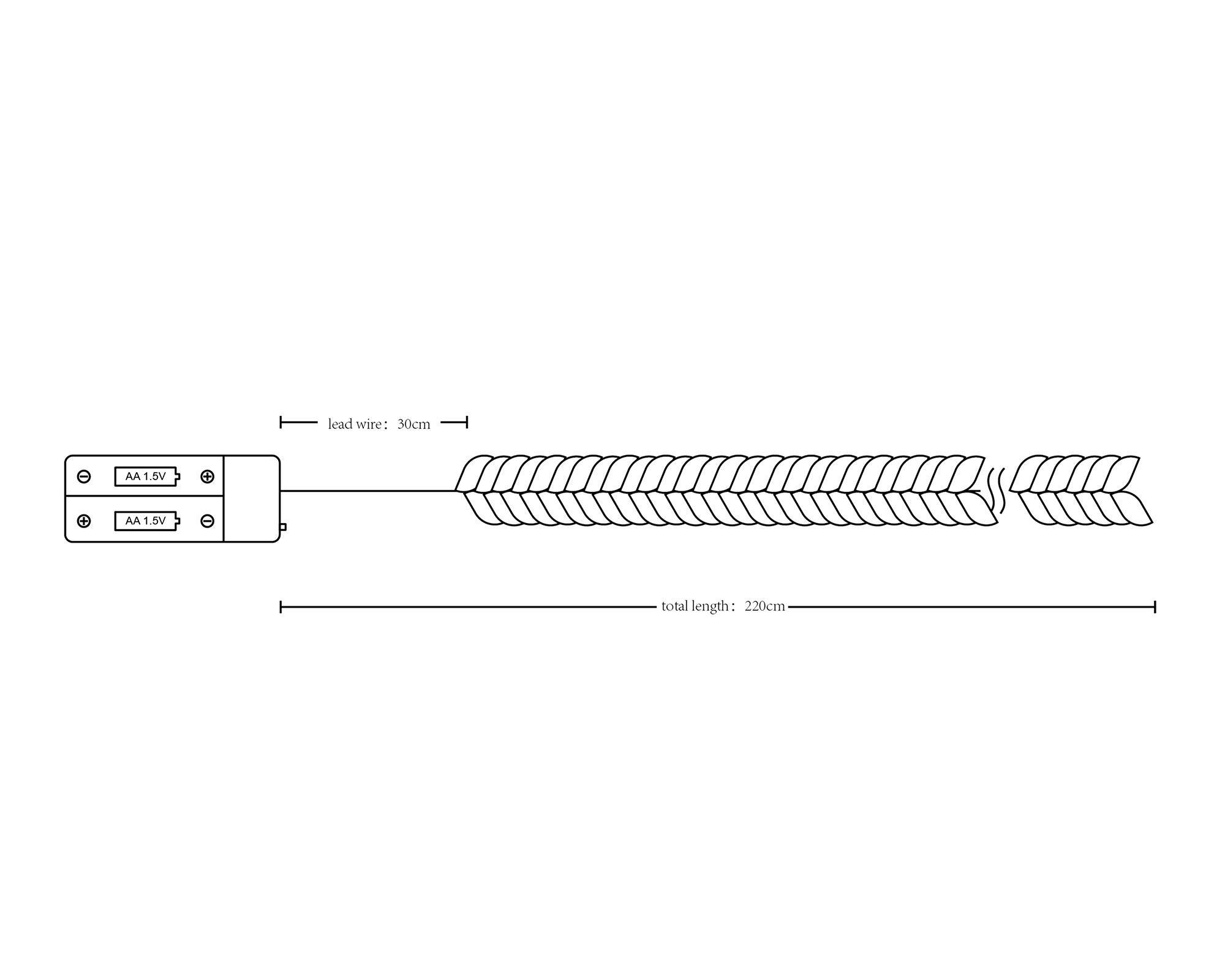 Guirnalda LED Hojitas 20L-4