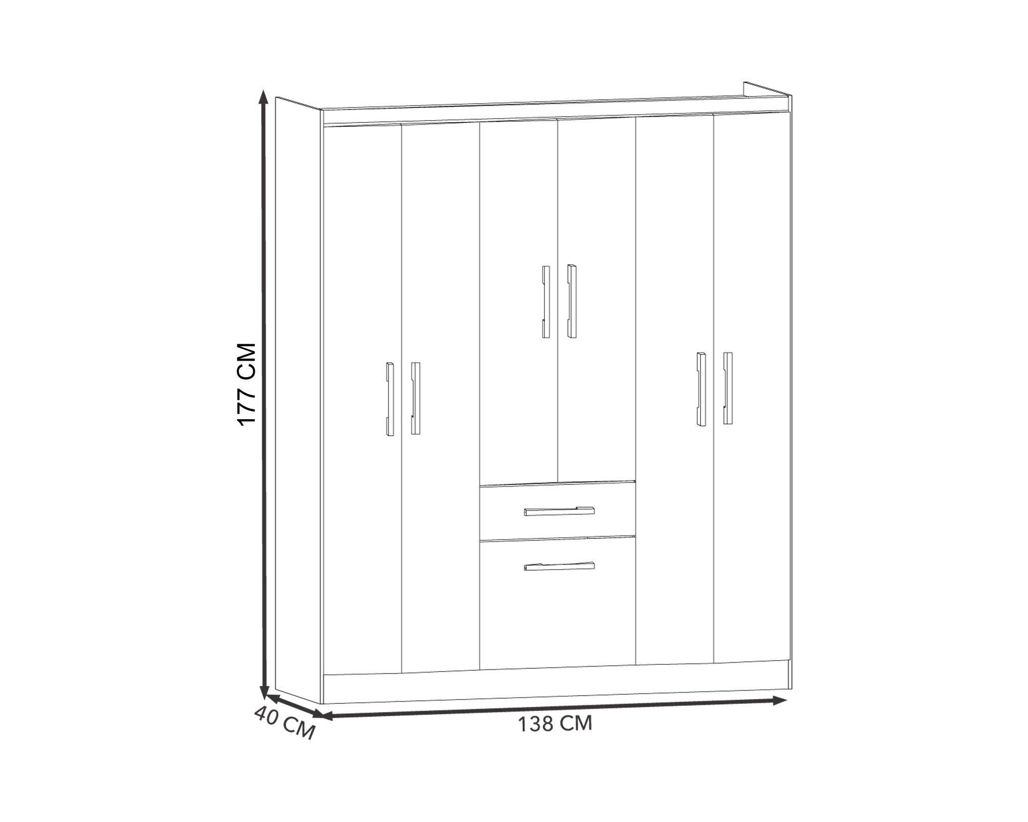 Clóset 6 puertas 1 cajón 1 zapatero Cream M+Design-4