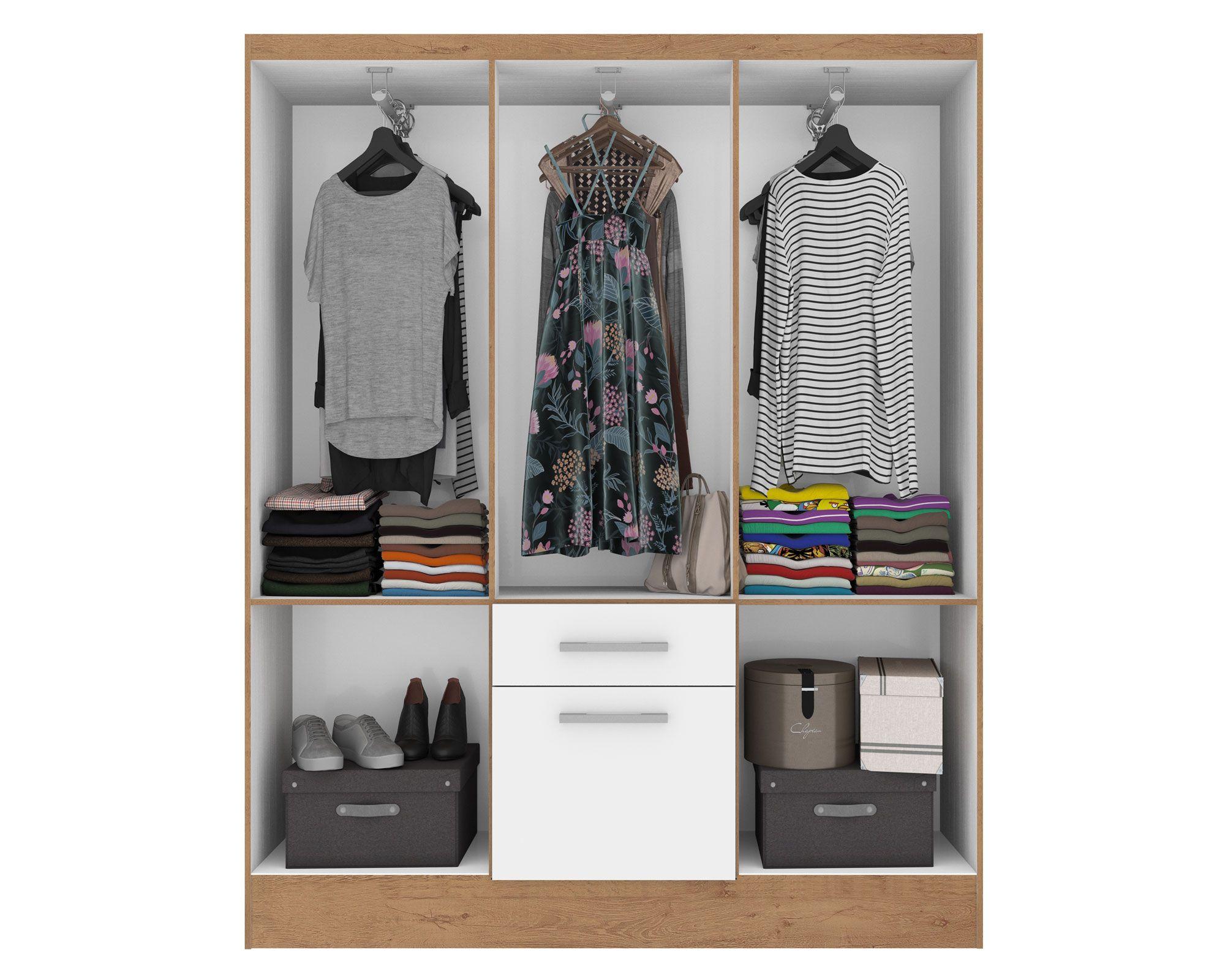 Clóset 6 puertas 1 cajón 1 zapatero Blanco M+Design-2