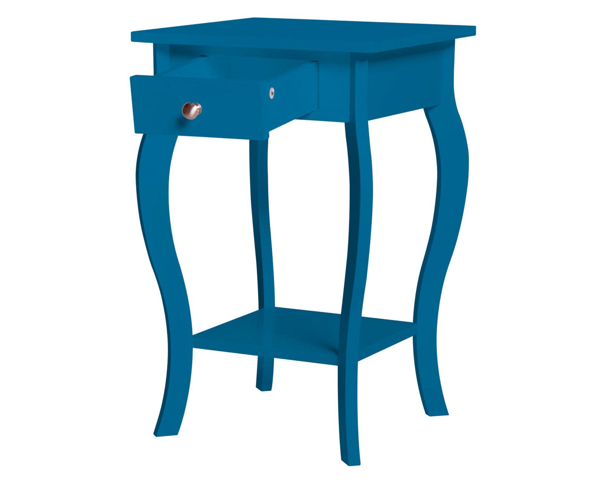 Velador Santa Lucia 1 cajón azul 60x38x38 cm-2