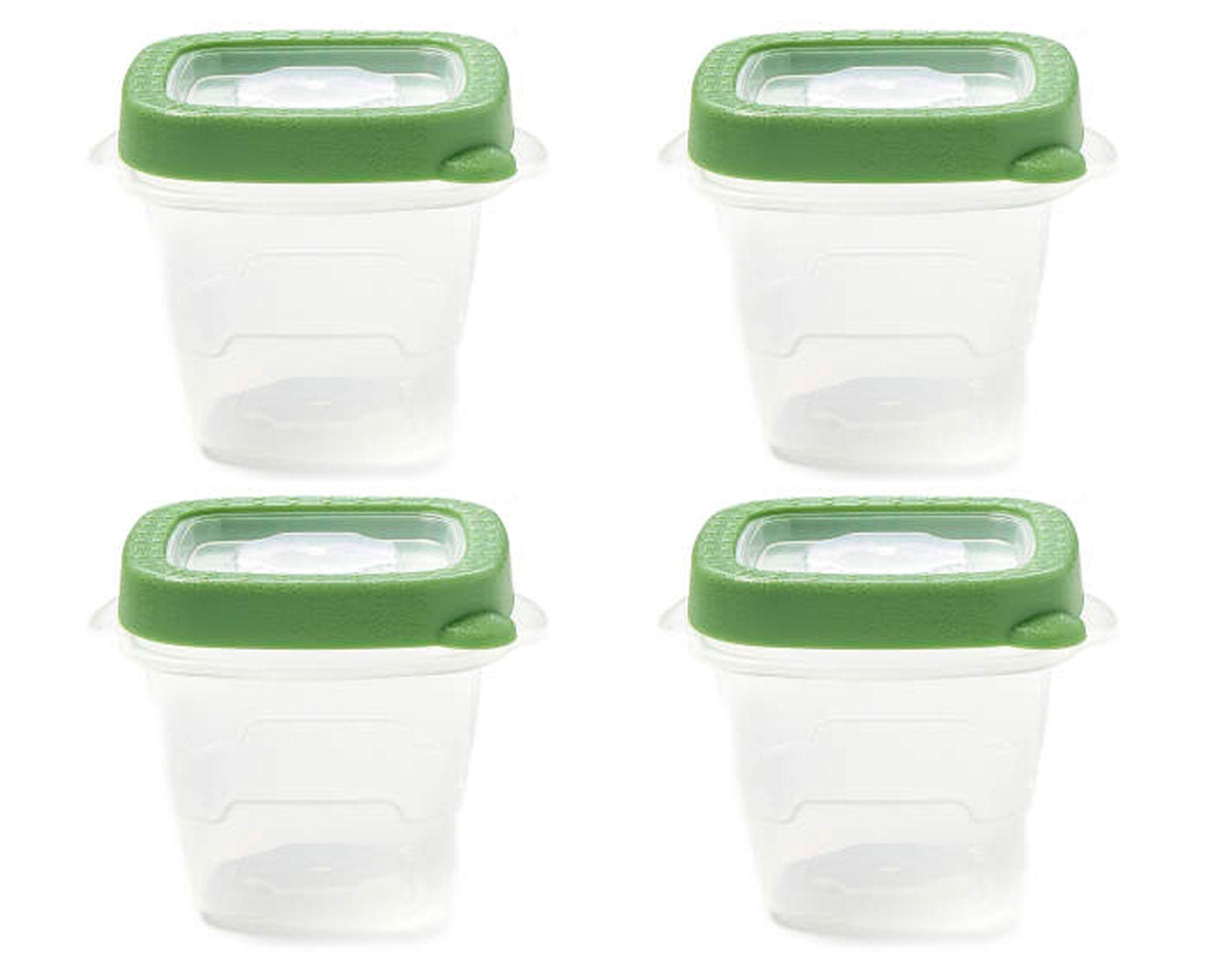 Hermético pequeño verde 4 unidades-0