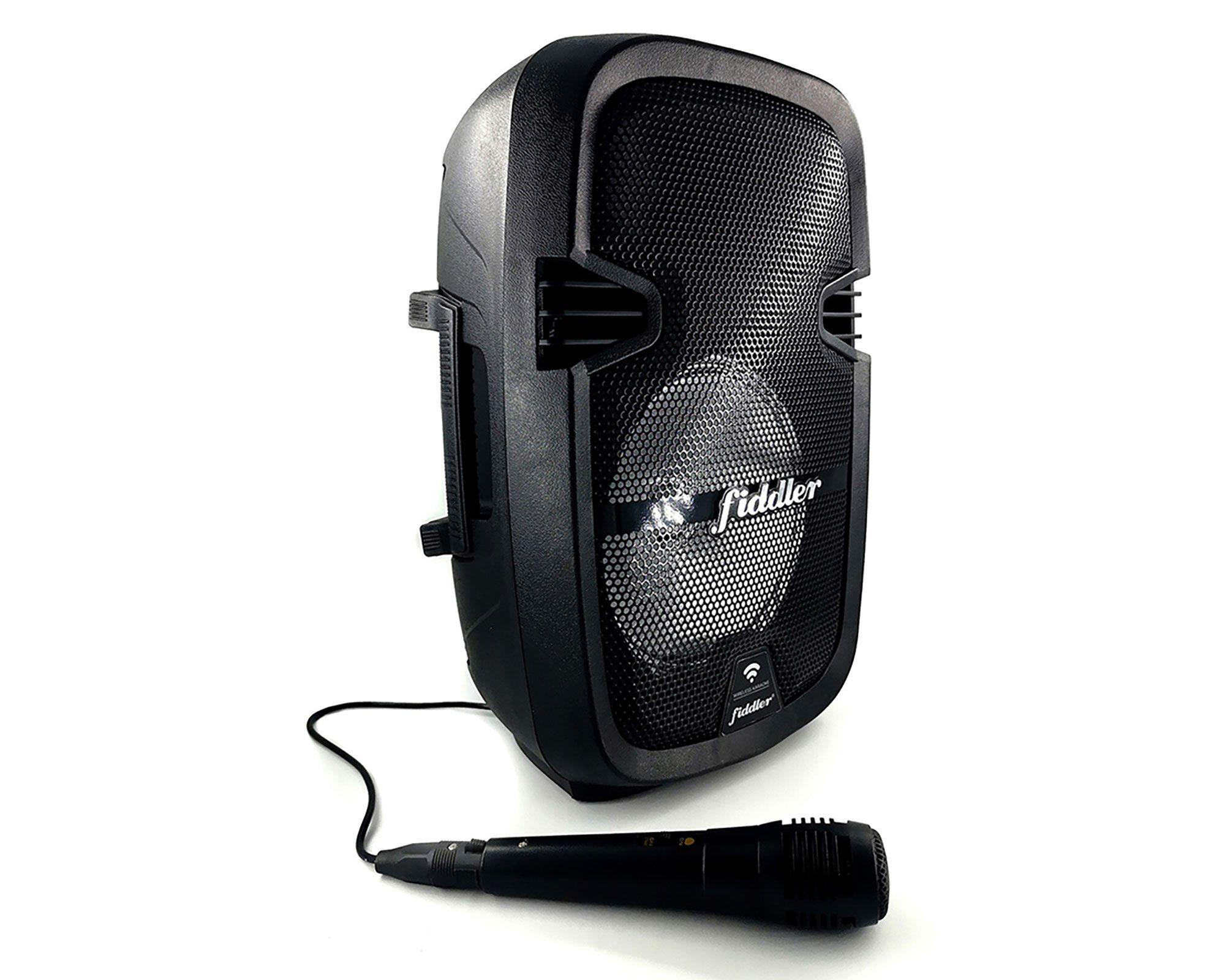 Parlante karaoke Bluetooth 8 luces con micrófono alámbrico Fiddler-1