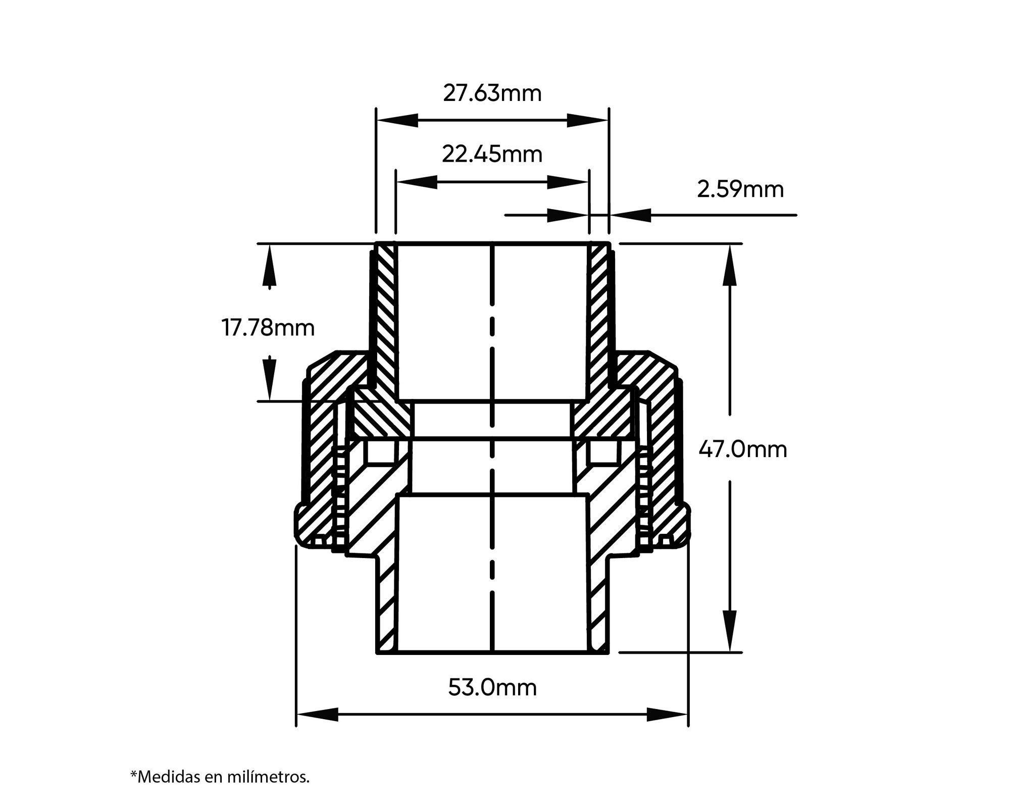 Unión Americana CPVC 3/4'' x 3/4'' SO -SO Vinilit-1