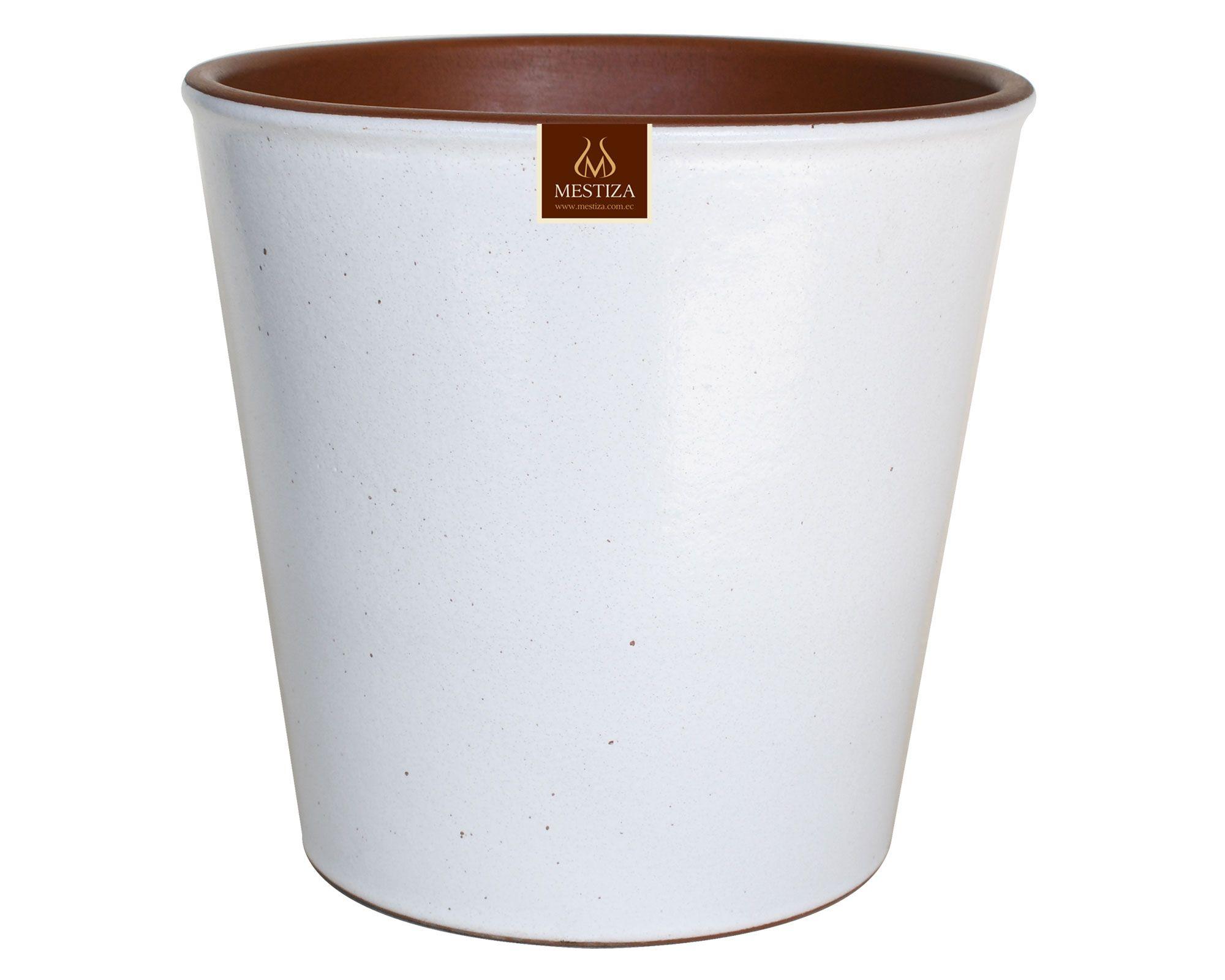 Maceta Zaia 20 cm blanco mate-0