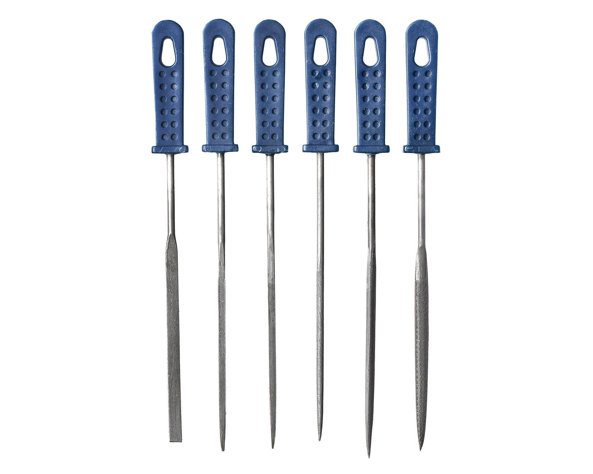 Set 6 limas madera y metal 120 mm-0