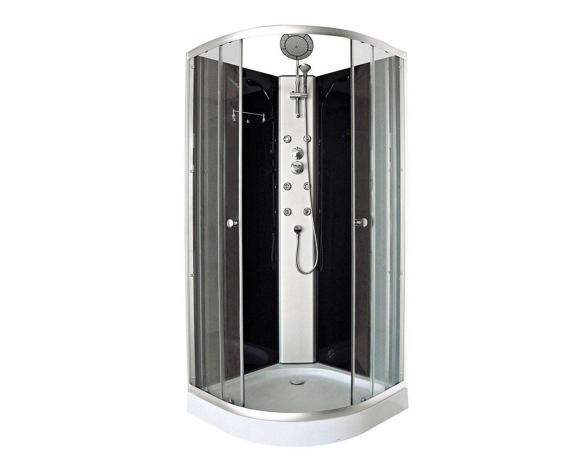Cabina 198x90x90 cm Curva 6 Jets negro-0