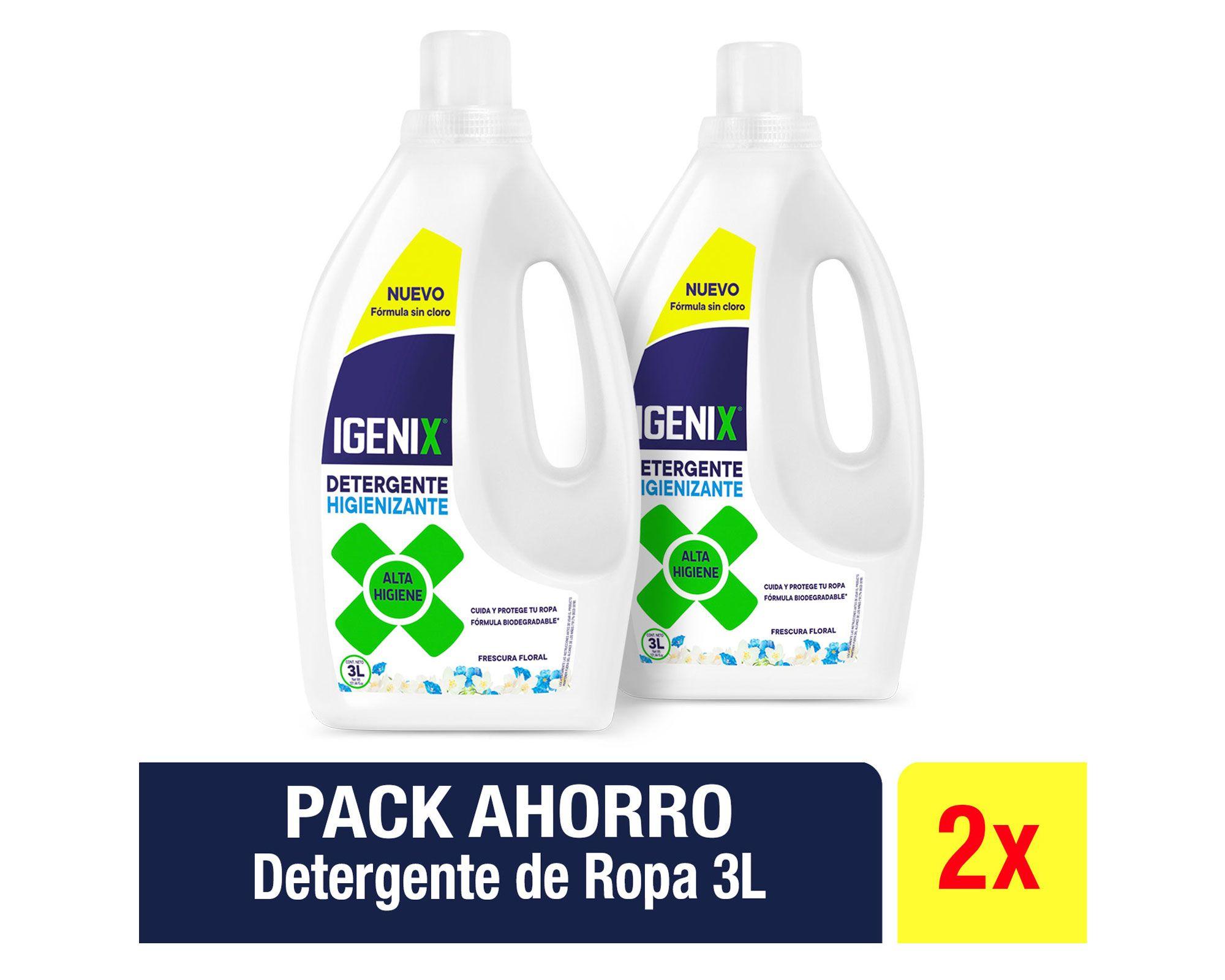 Detergente líquido 3 litros frescura floral 2 unidades Igenix-0