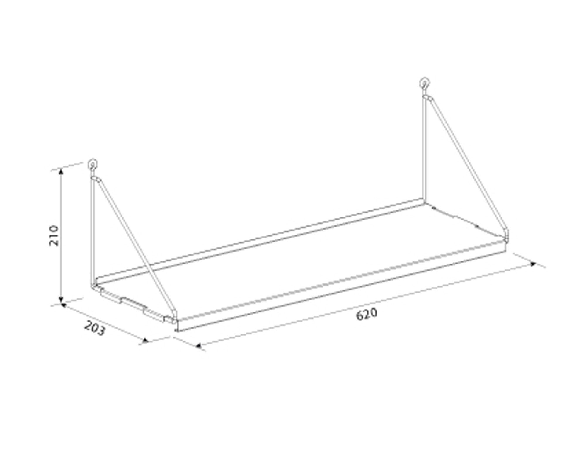 Repisa 62cm Angolo simple gris azulado Ducasse-3