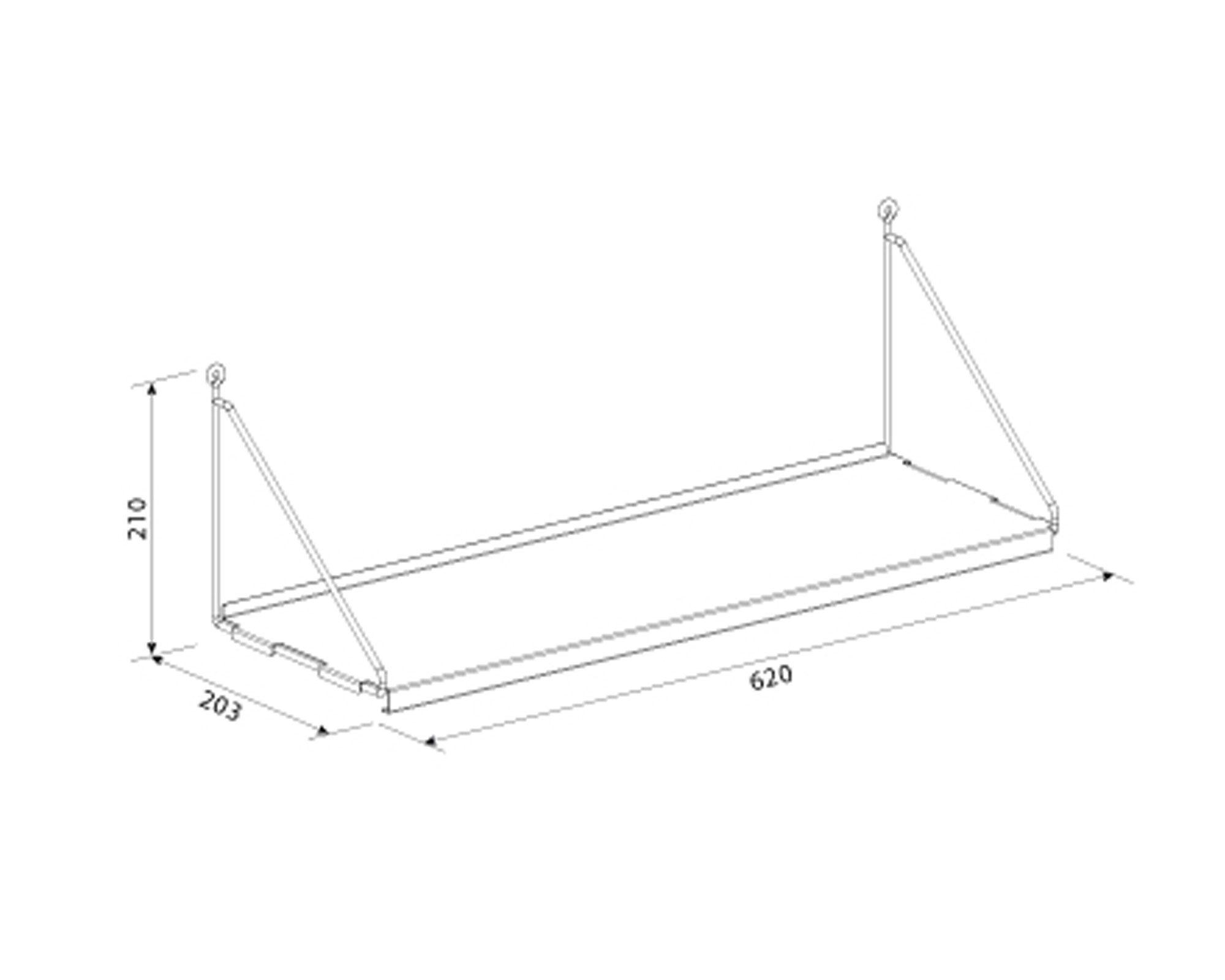 Repisa 62cm Angolo simple rosado claro Ducasse-3