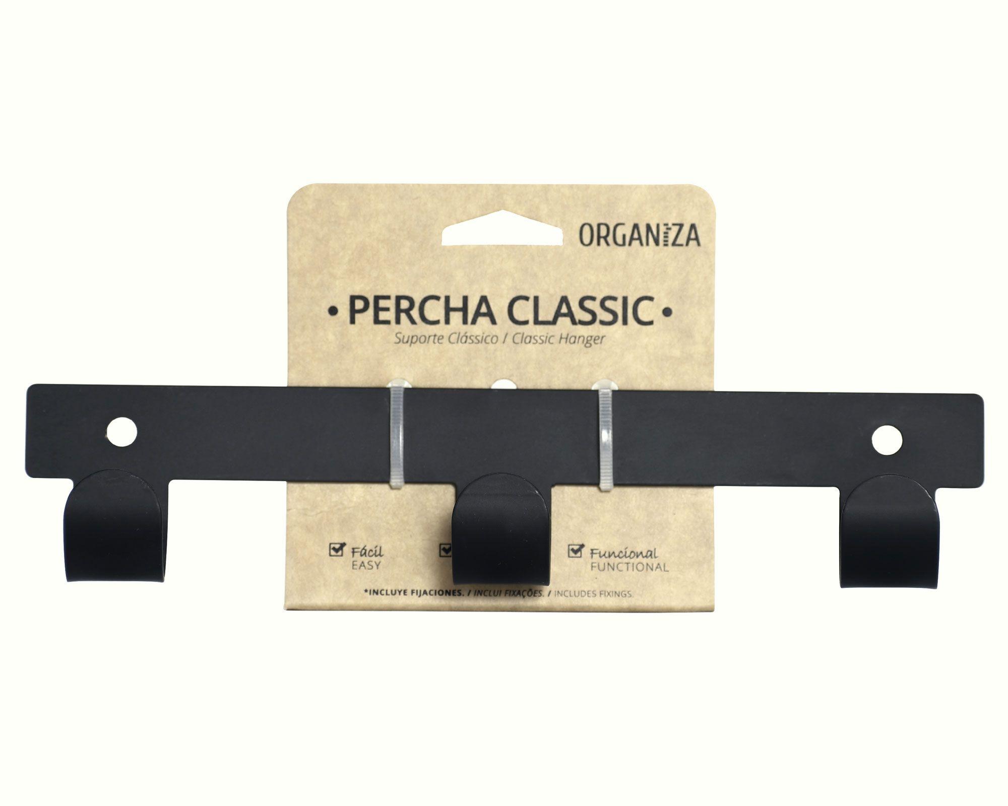 Percha Classic 3 acero negro Ducasse-1