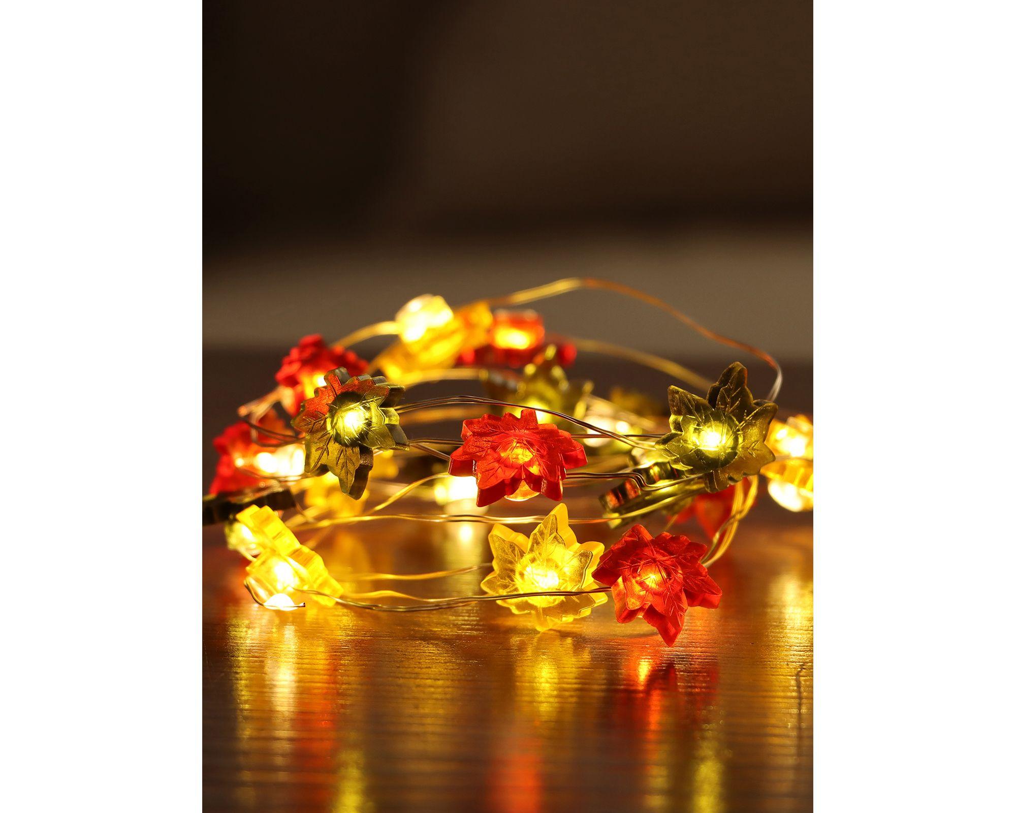 Guirnalda LED 20L luz cálida Hojas-2