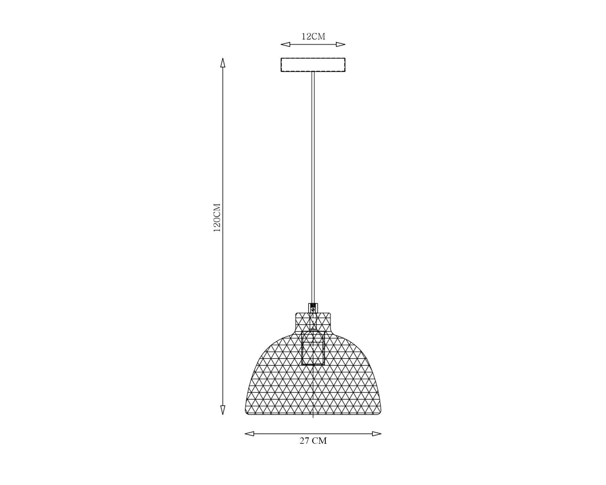 Lámpara colgar 1L E27 Bali house large-3