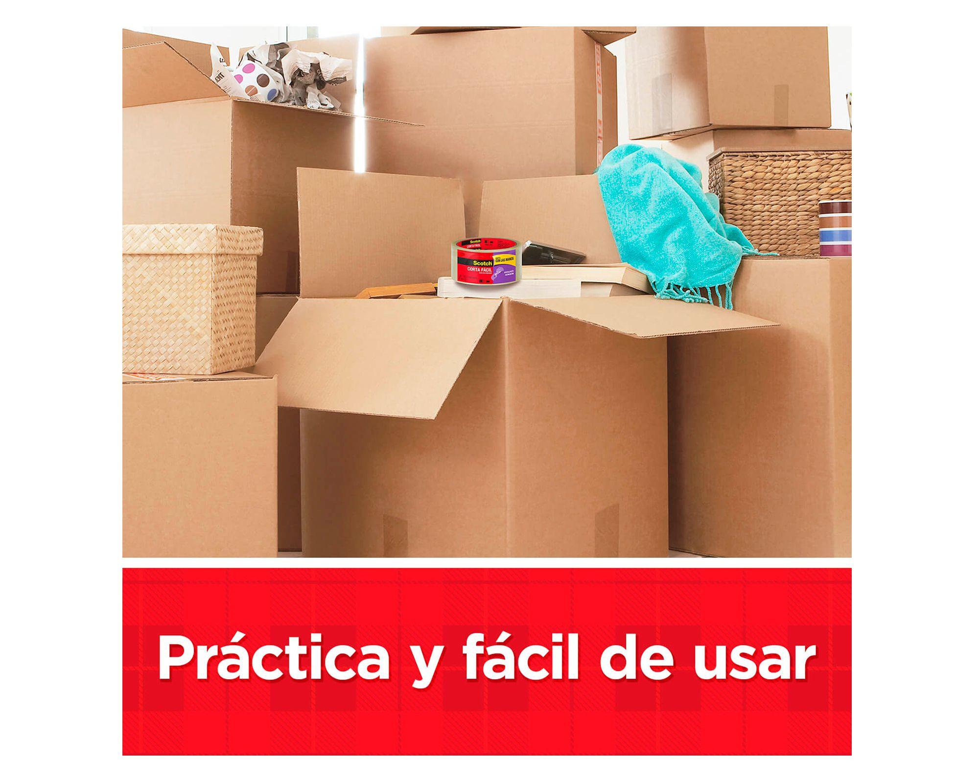 Cinta embalaje corta fácil 45 mmx 40 m 3M transparente-2
