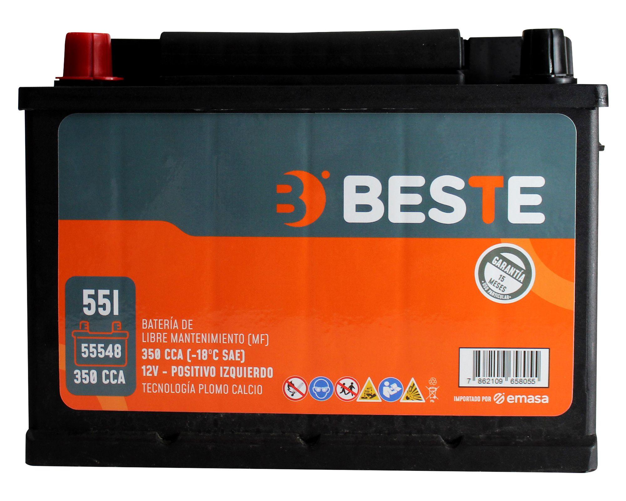Batería 55AH 330CCA izquierdo 55548GB Beste-4