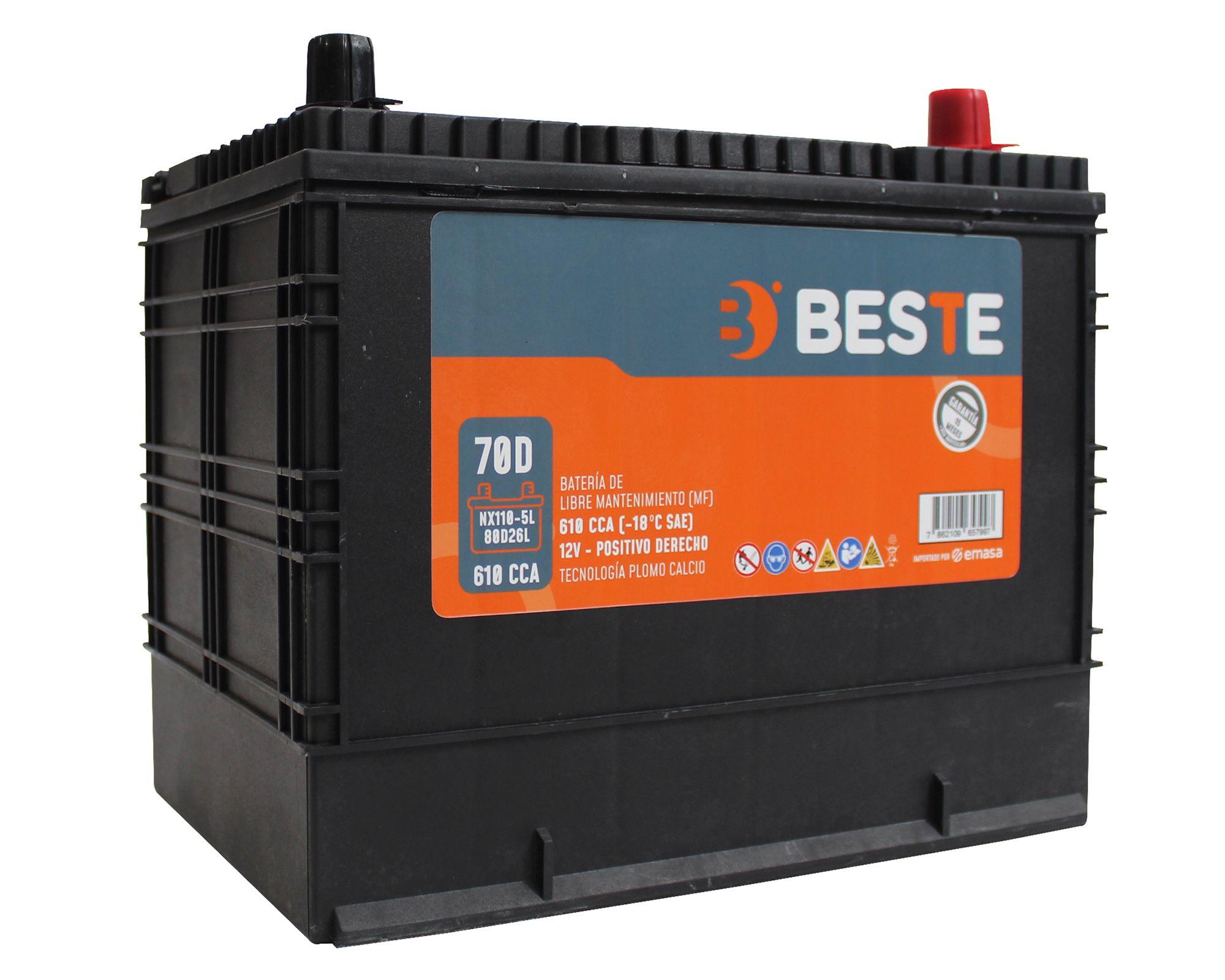 Batería 70AH 600CCA derecho NX110-5LGB Beste-5