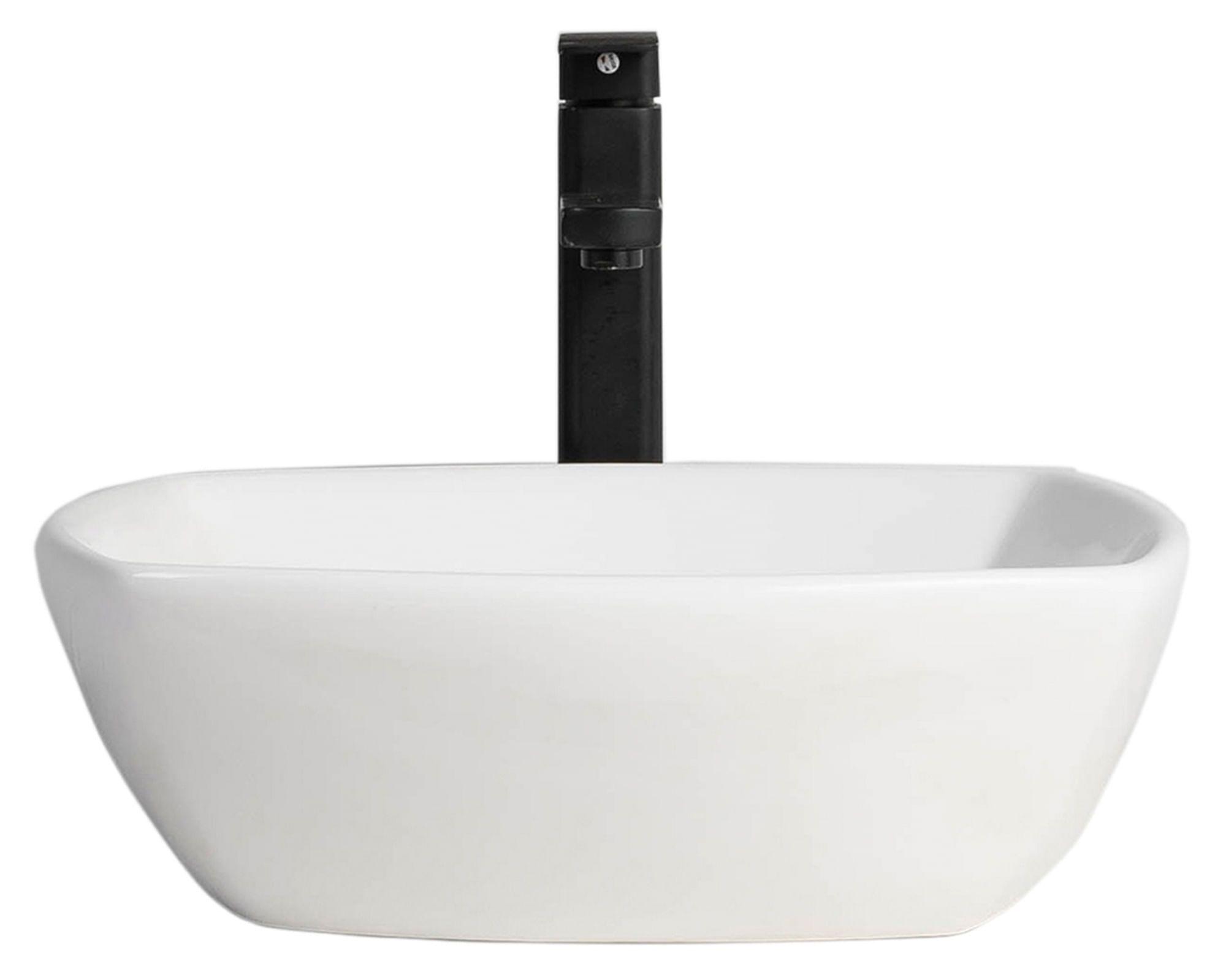 Lavamano sobreponer 42 cm loza blanco-0