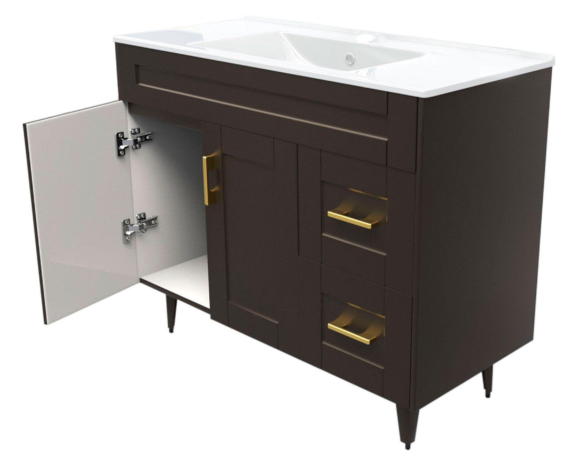 Mueble vanitorio 100 cm BM-Deluxe-100SKC+P-1 café Domsa-7