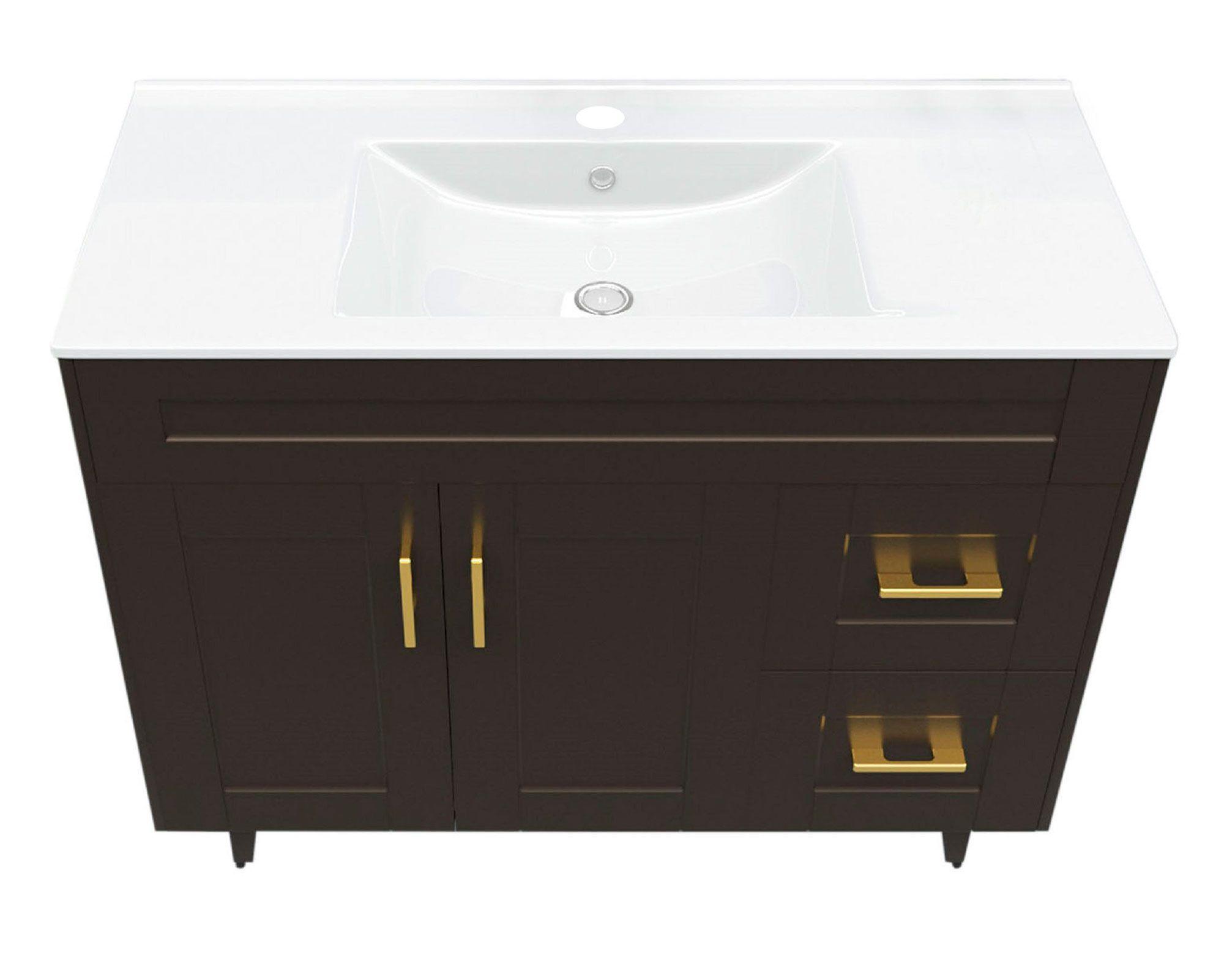 Mueble vanitorio 100 cm BM-Deluxe-100SKC+P-1 café Domsa-1