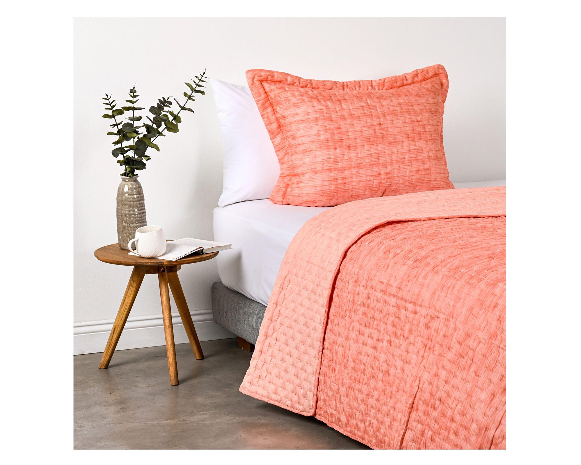 Quilt 1.5 plazas Dye coral American Family-1