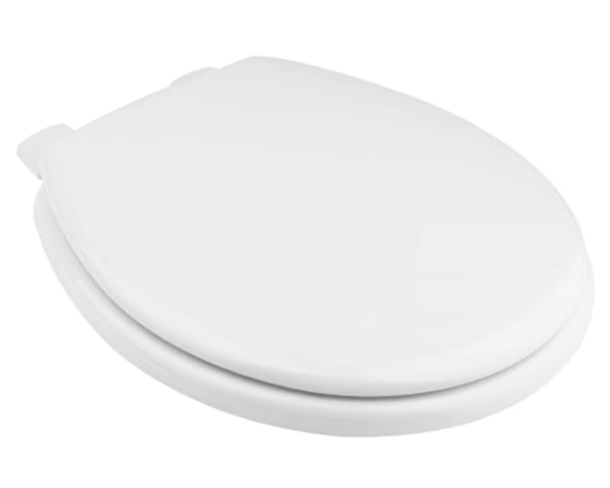 Asiento WC redondo madera blanco-1
