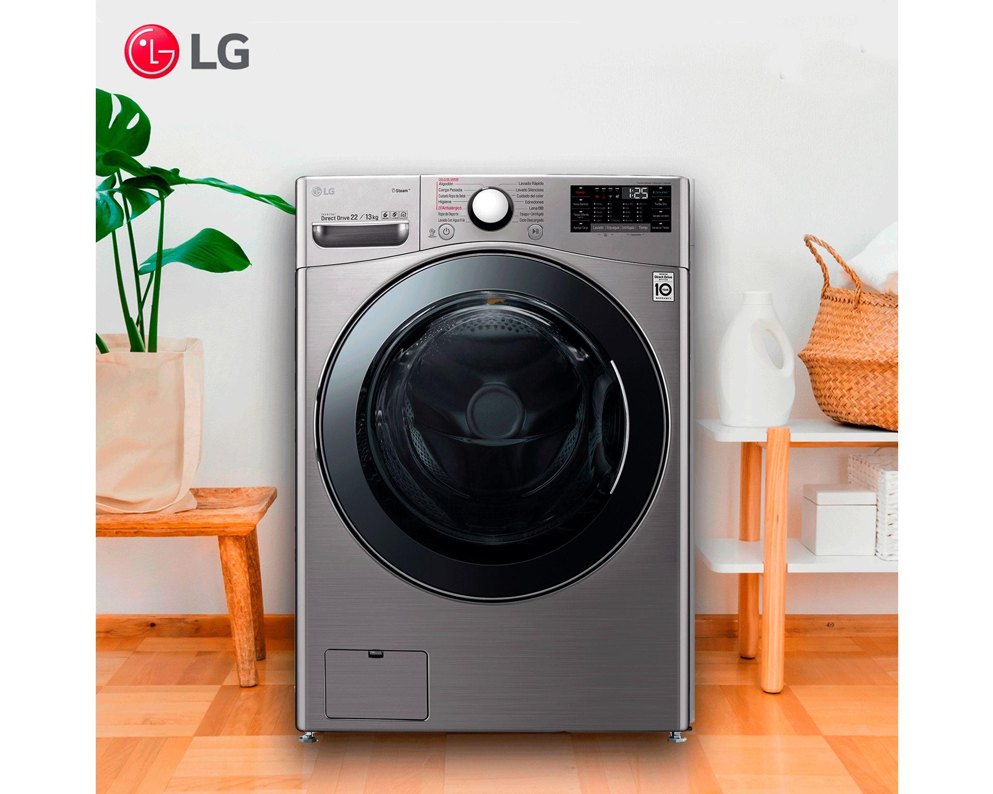 Lavadora-Secadora 22 kg frontal WD22VV2S6.ASSPECL gris LG-3