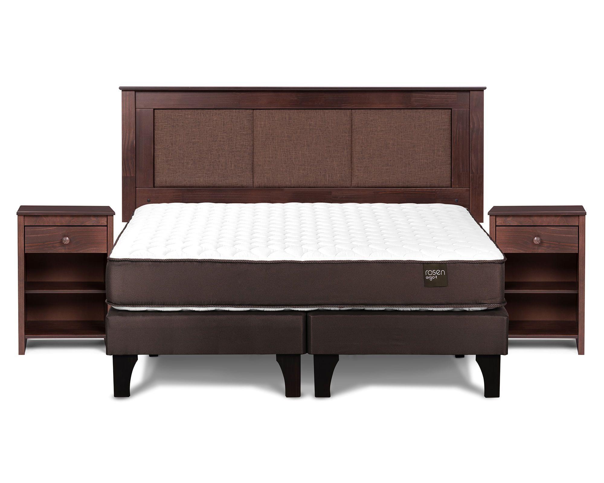 Cama europea 2 plazas Ergo T base dividida + set  Rachel-0