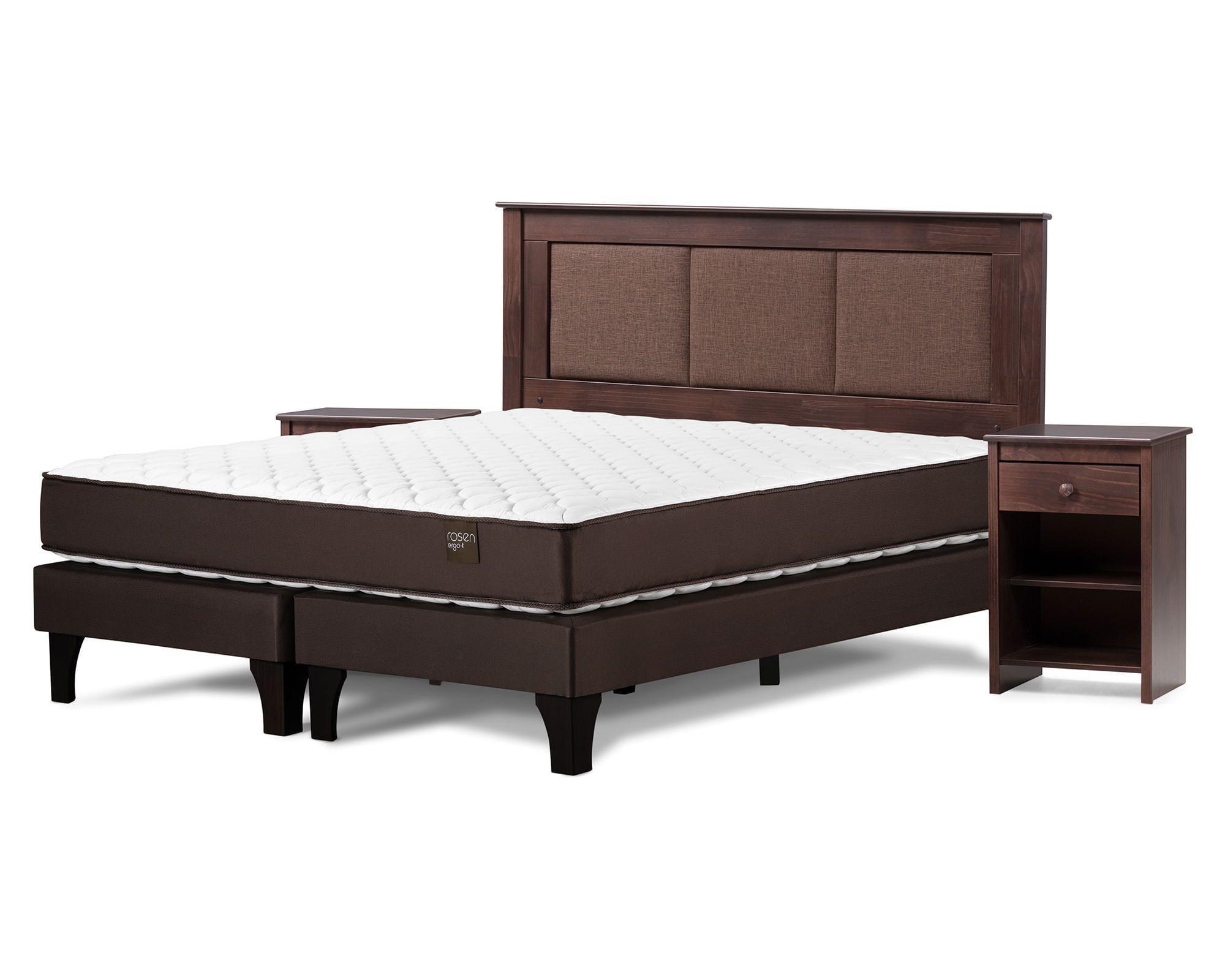 Cama europea 2 plazas Ergo T base dividida + set  Rachel-1