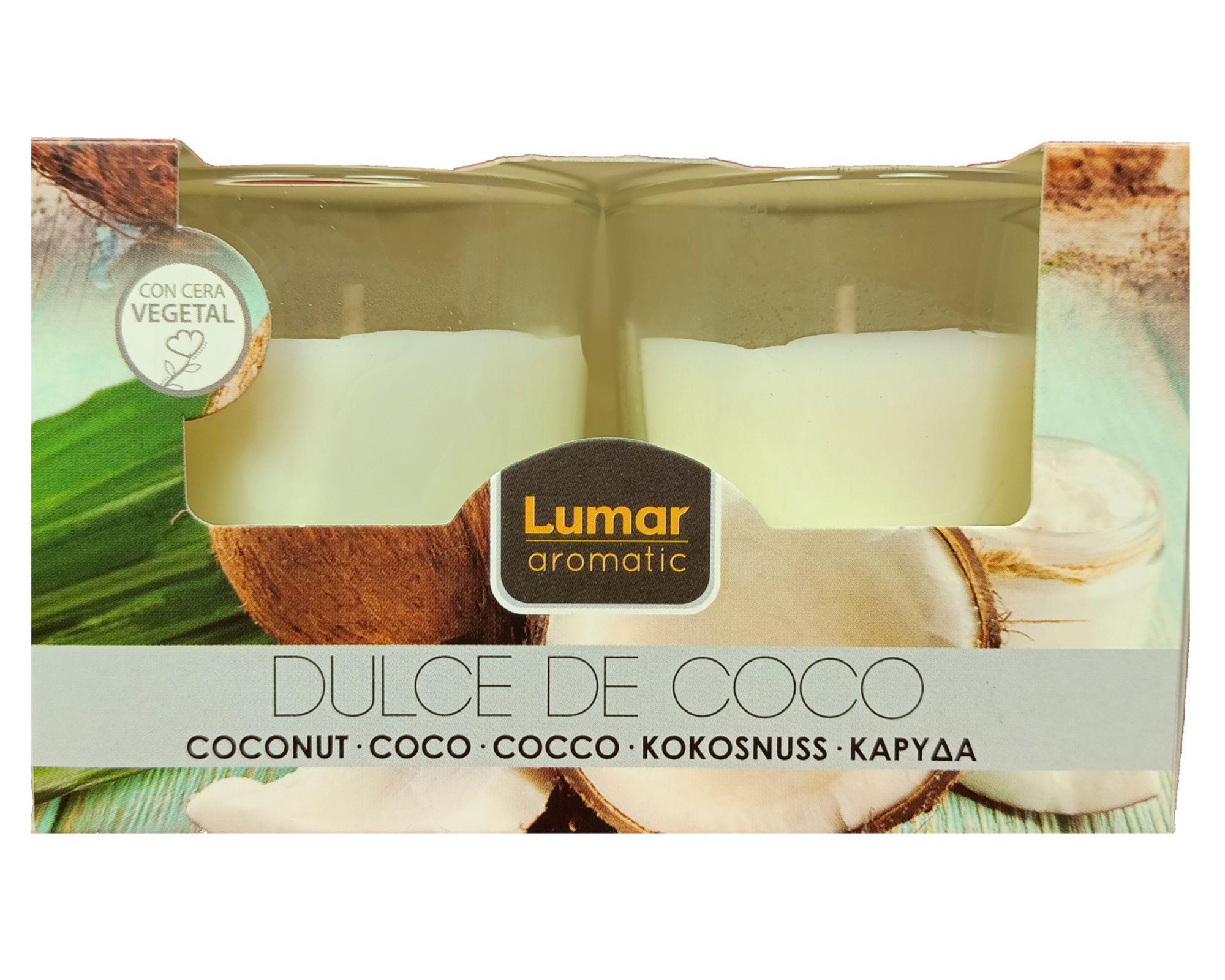 Pack 2 velas aromáticas dulce de coco-0
