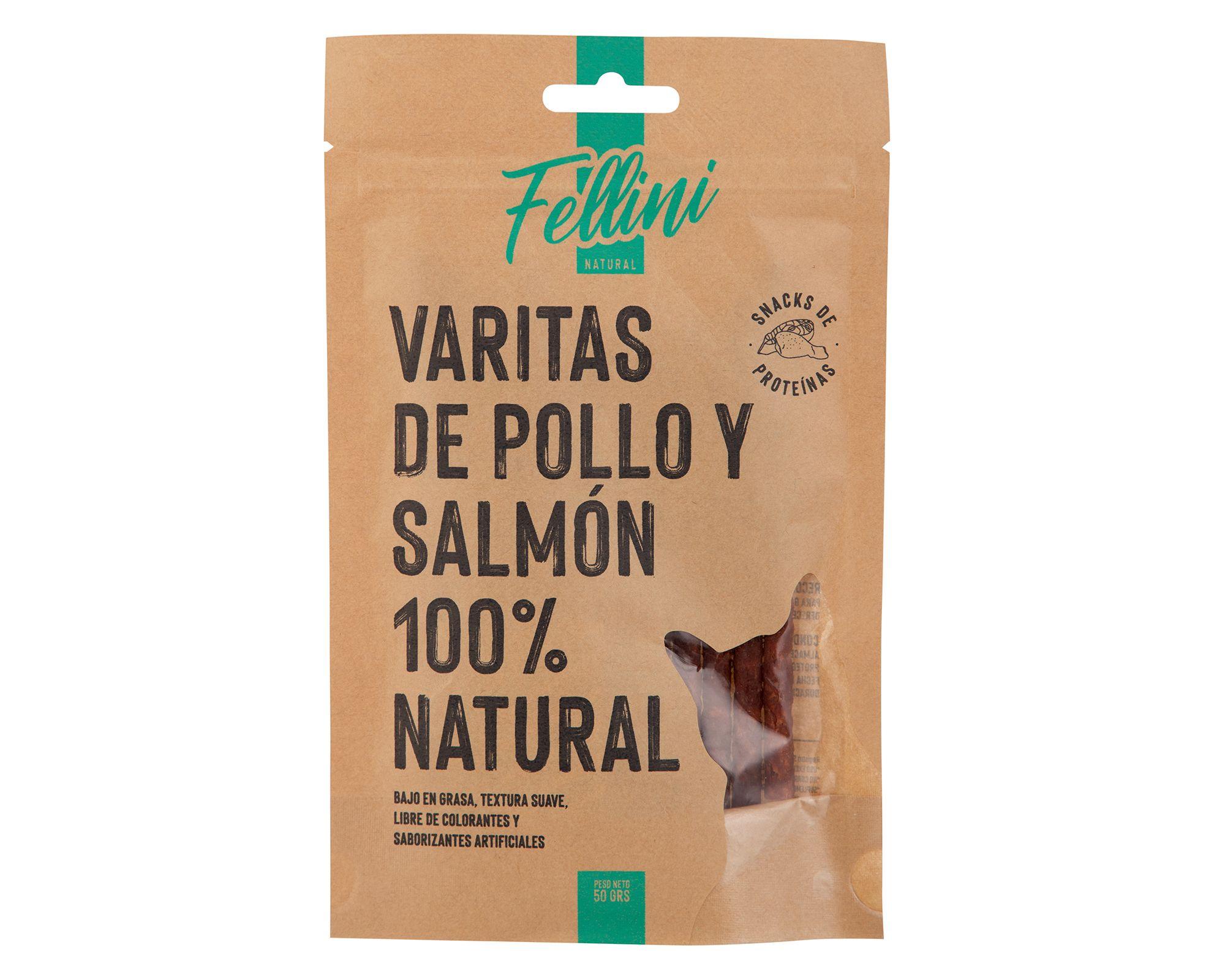 Snack varitas para gatos 50 gr sabor Pollo y Salmón-0