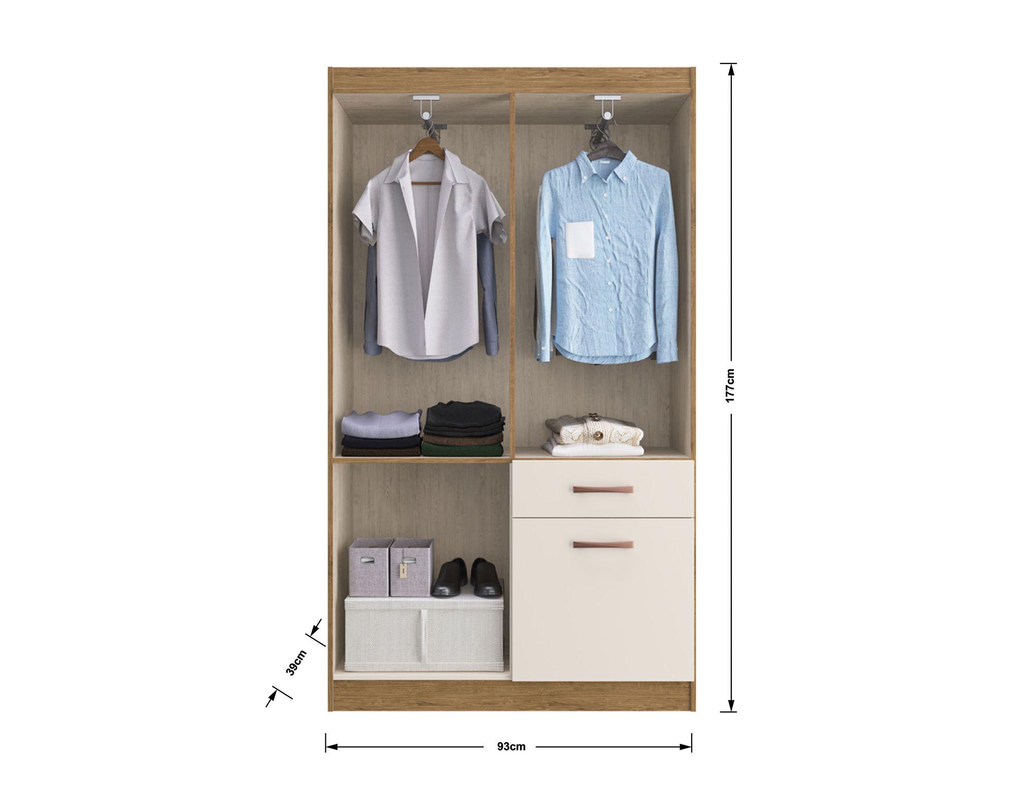 Clóset 4 puertas 1 cajón 1 zapatera 5804 Nórdico-3