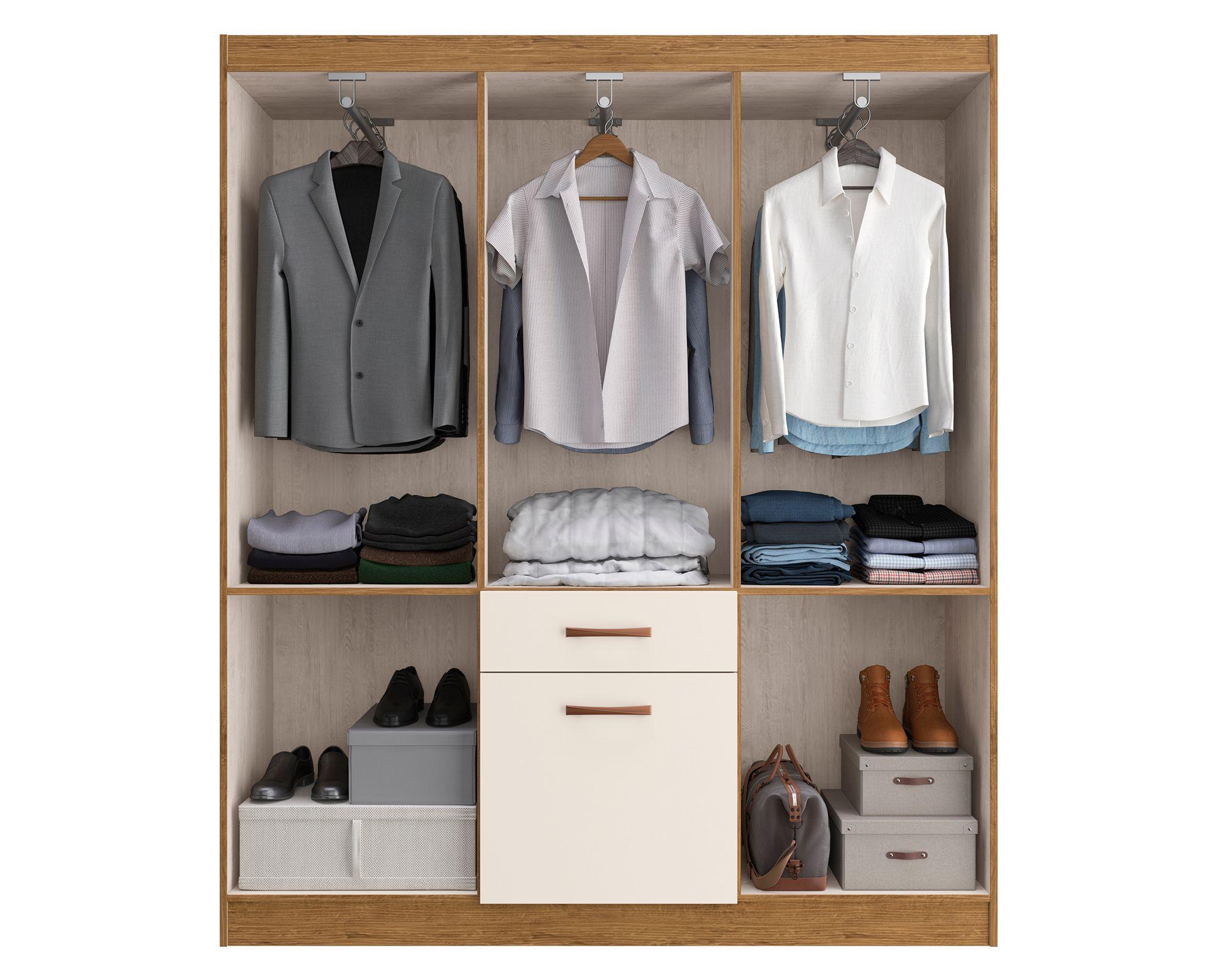 Clóset 6 puertas 1 cajón 5806 Nordico blanco-1