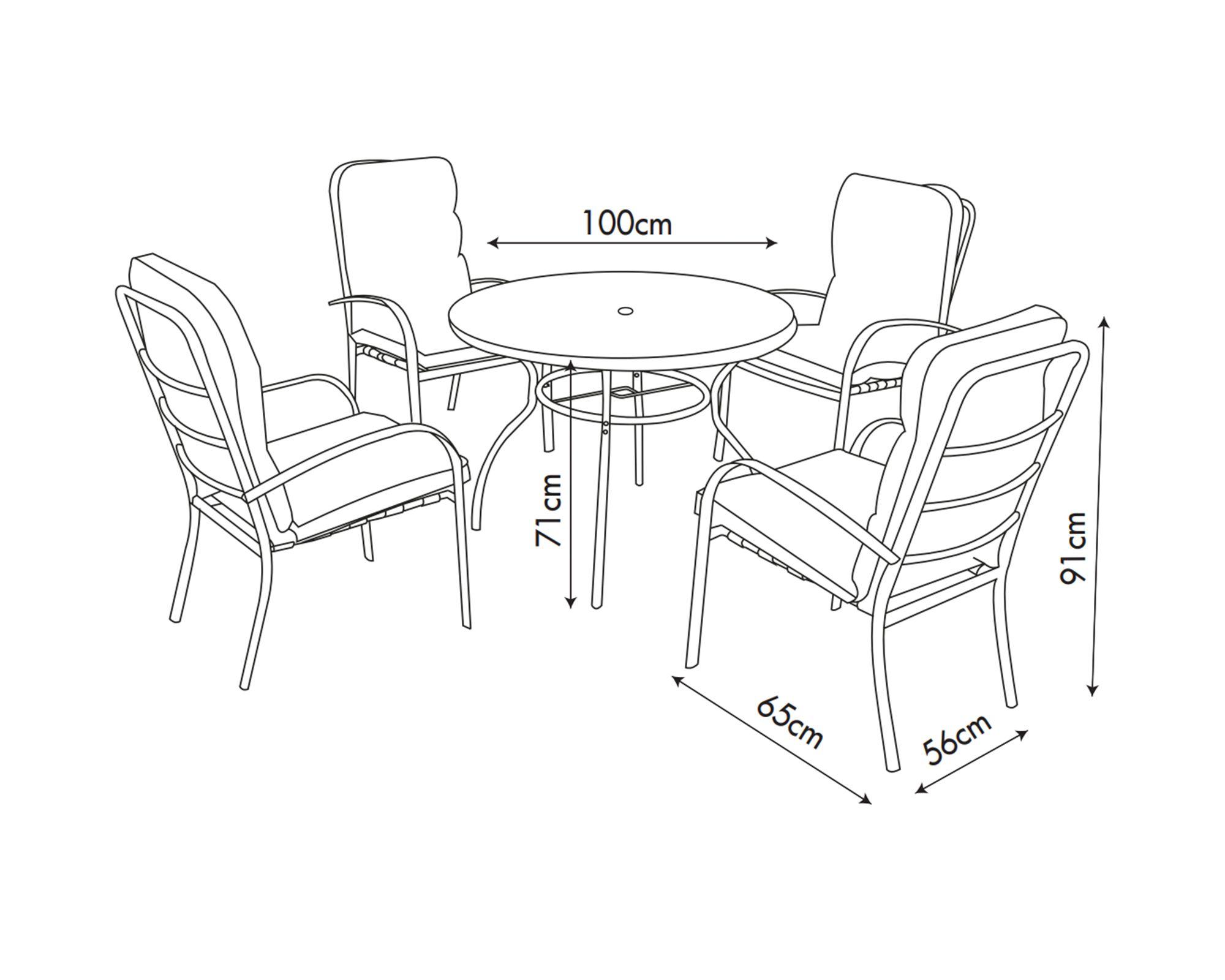 Comedor exterior 4 personas Prunus-3