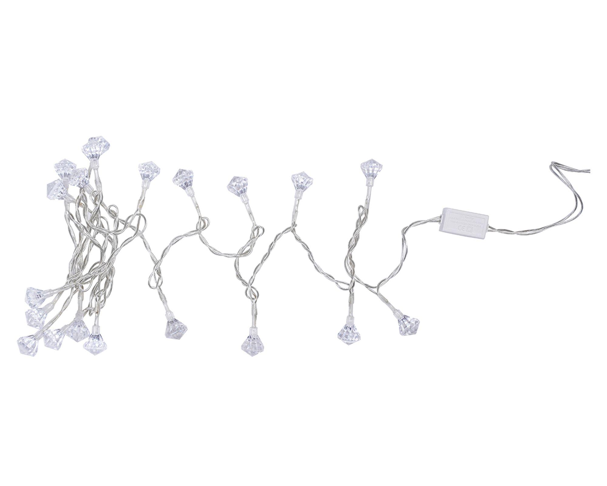 Guirnalda navidad LED 20L luz blanca cálida Figuras-0