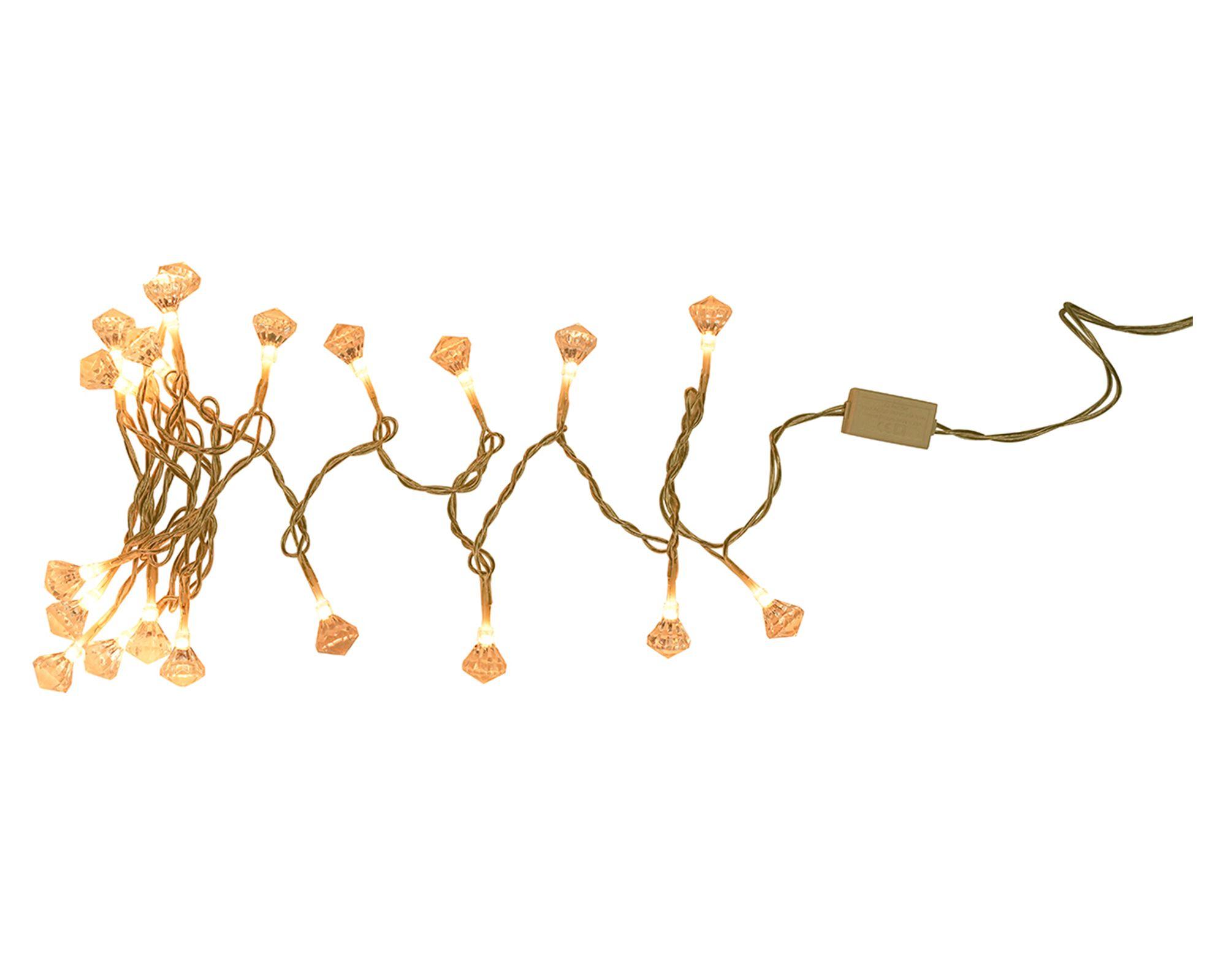 Guirnalda navidad LED 20L luz blanca cálida Figuras-1