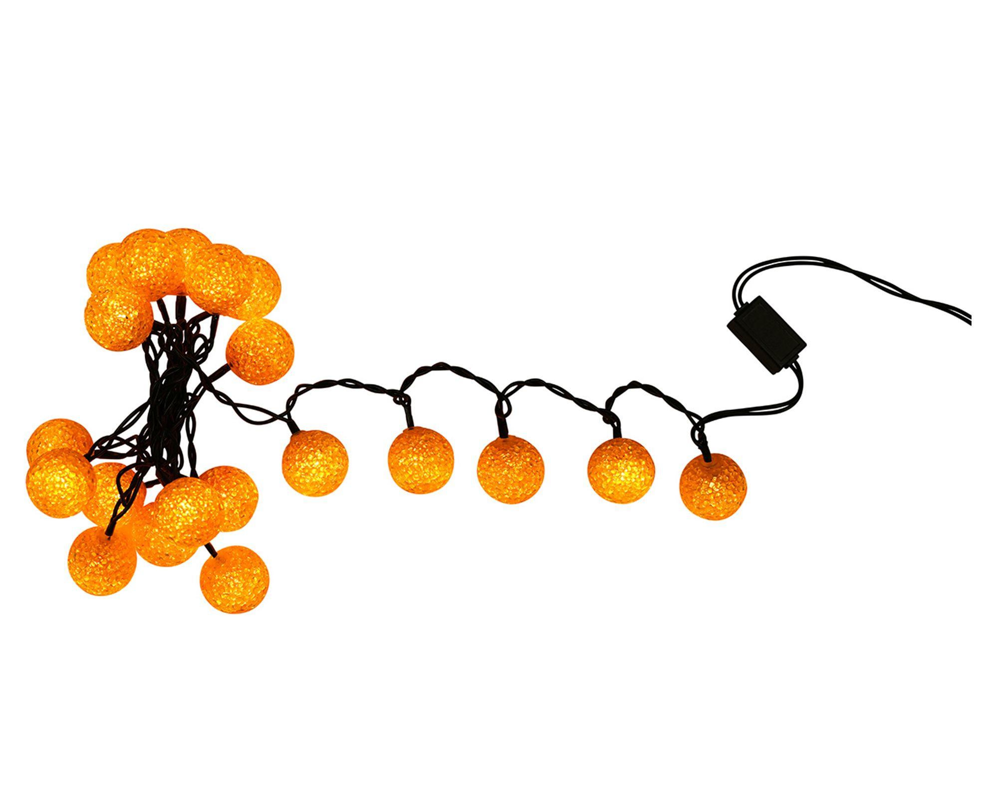 Guirnalda navidad LED 20L luz blanca cálida esferas-1