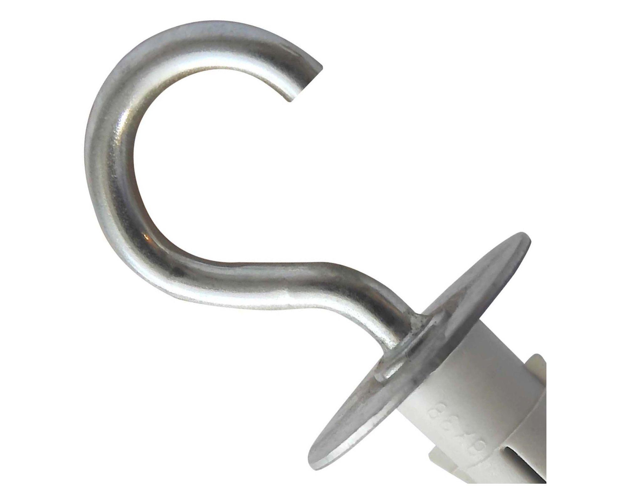 Tarugo gancho 9x50 mm 2 unidades Curvo gris-2