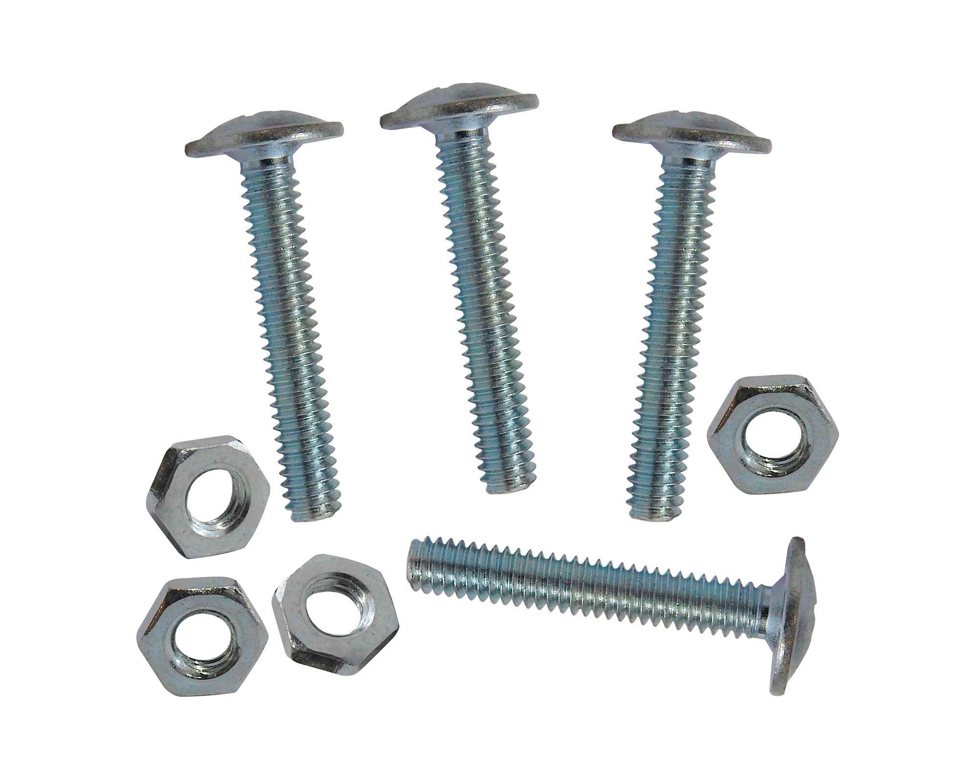 Perno cabeza lenteja M4 x 20 y 30 mm Zincado brillante 4 unidades-0