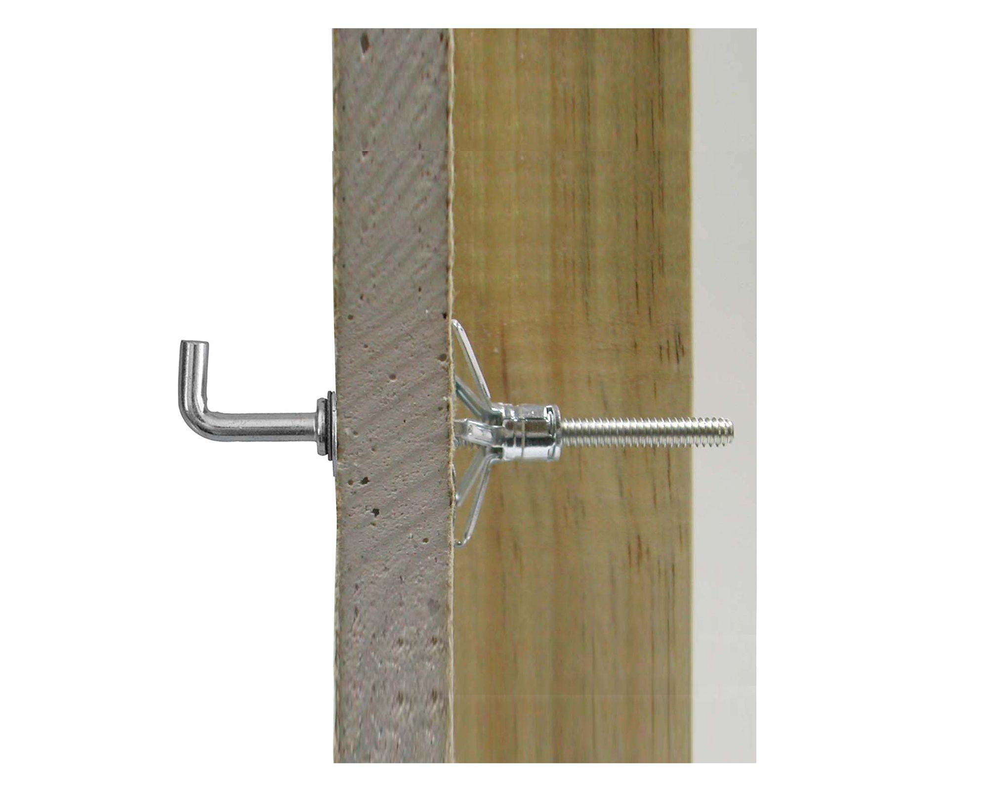 Anclaje pared hueca gancho L M4 x 40 mm 2 unidades-2
