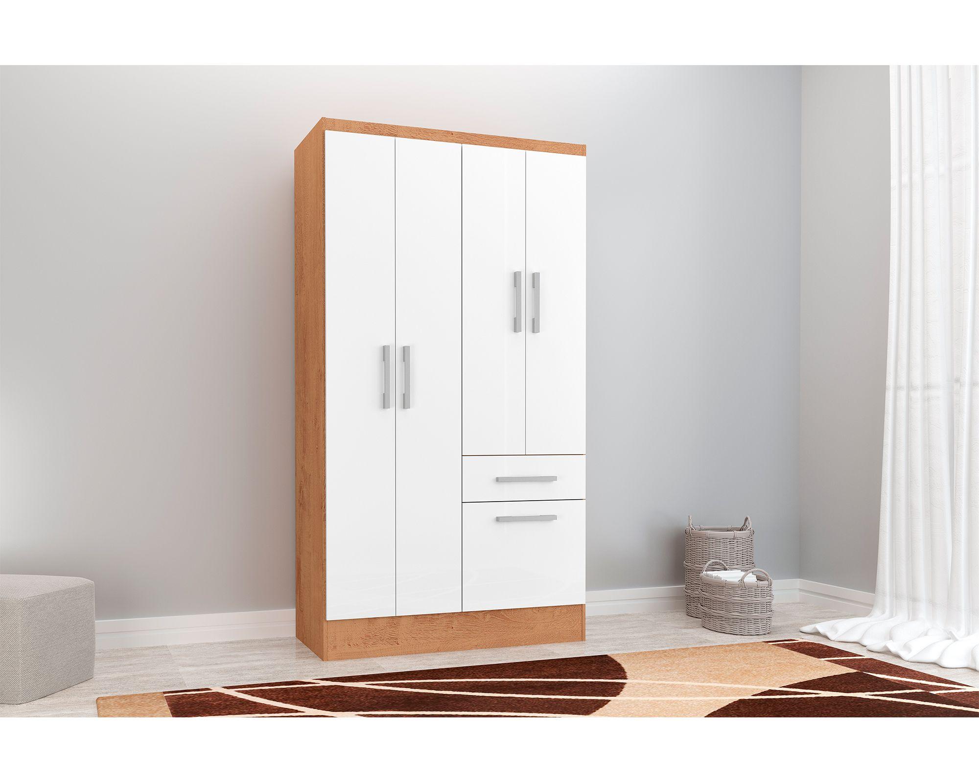 Clóset 4 puertas 1 cajón 1 zapatera Bicolor-3