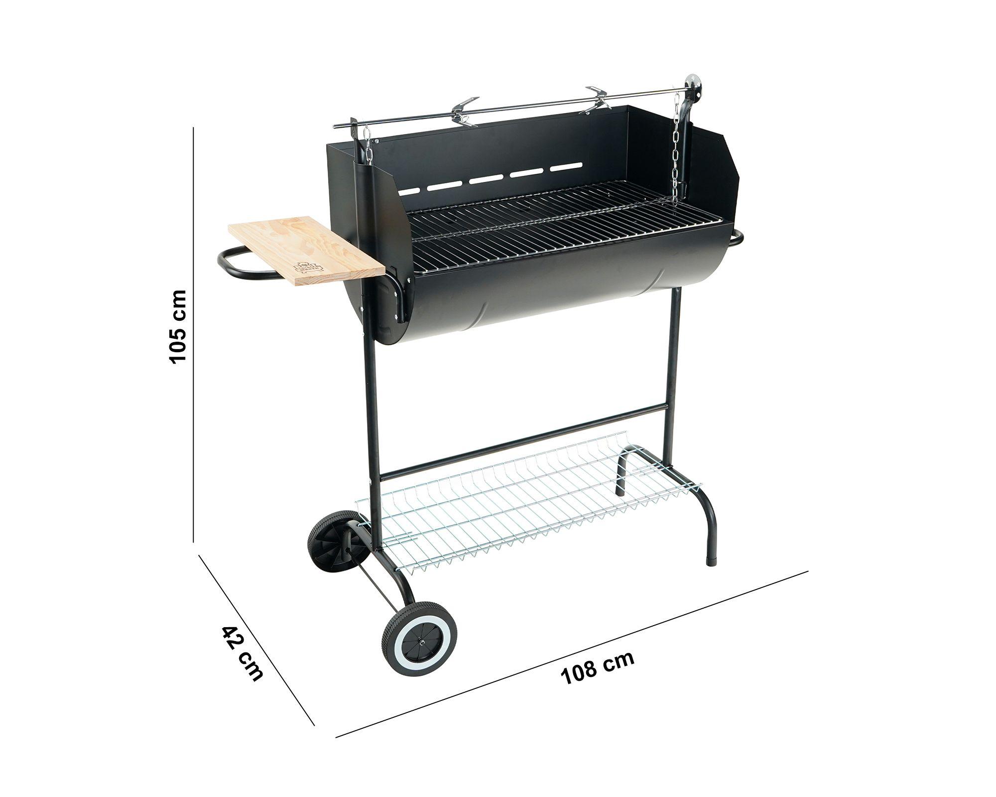 Parrilla a carbón medio tambor BM400-5