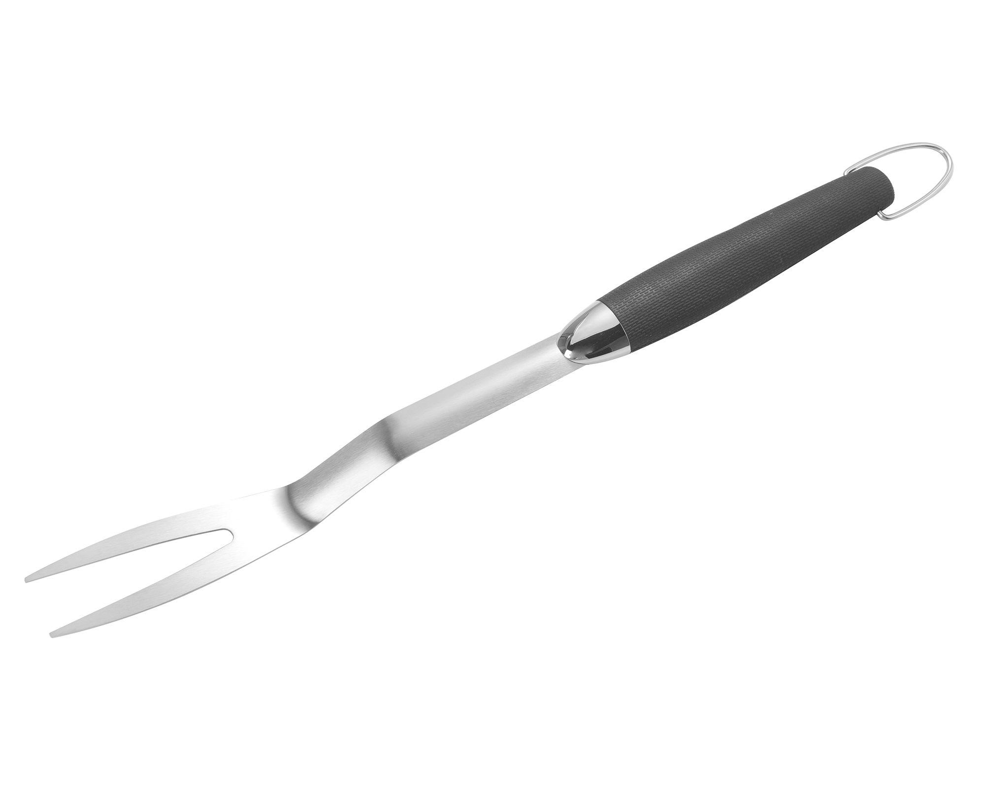 Cuchillo + tenedor BBQ cromo/negro-4